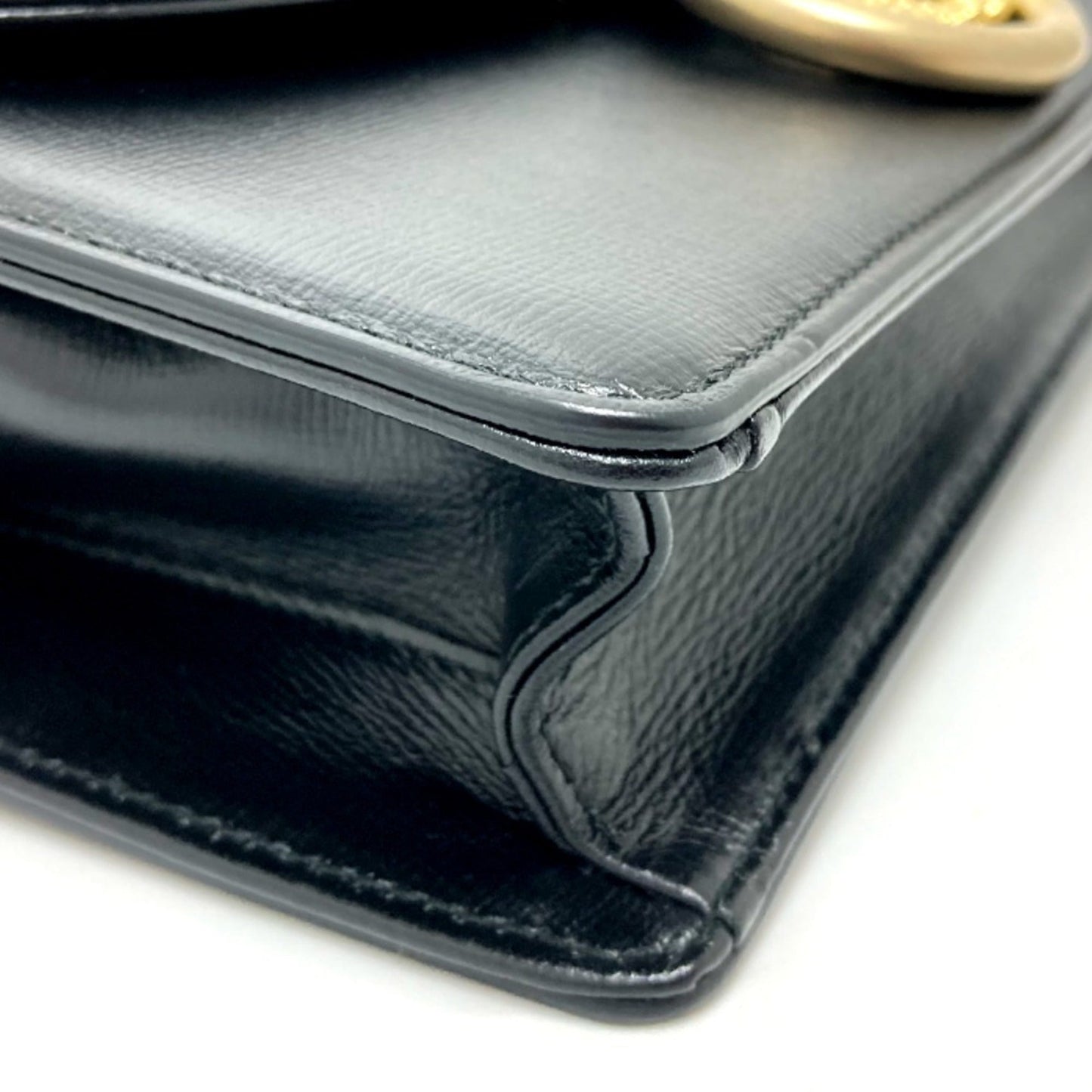 Gucci Black Leather Shoulder Bag ( )