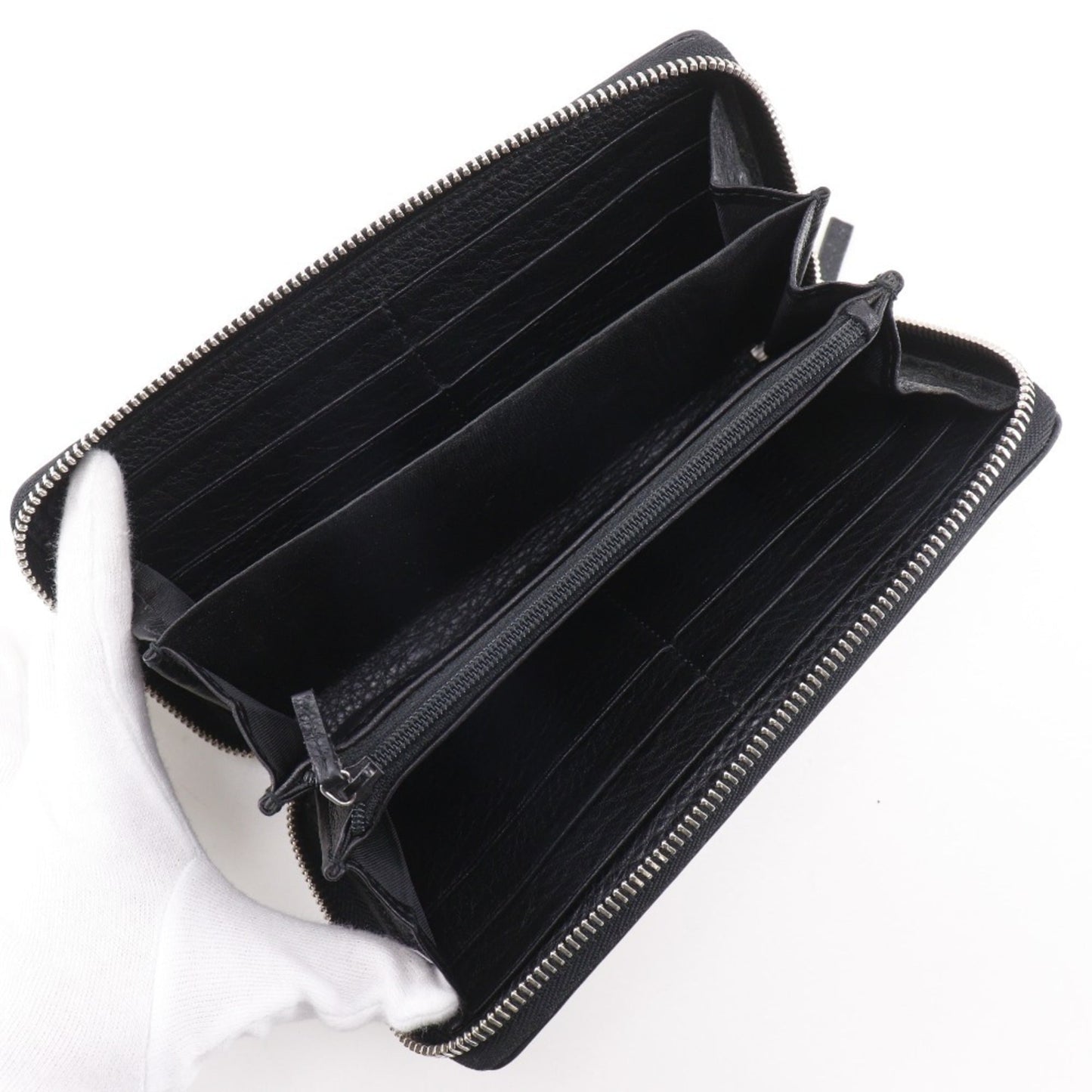 Gucci Black Leather Long Wallet (Bi-Fold) ( )