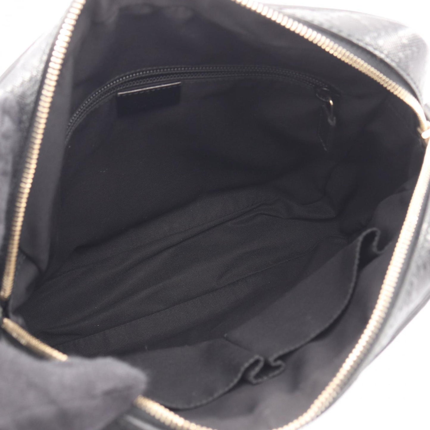 Gucci Black Coated Canvas Leather Shoulder Bag ( )