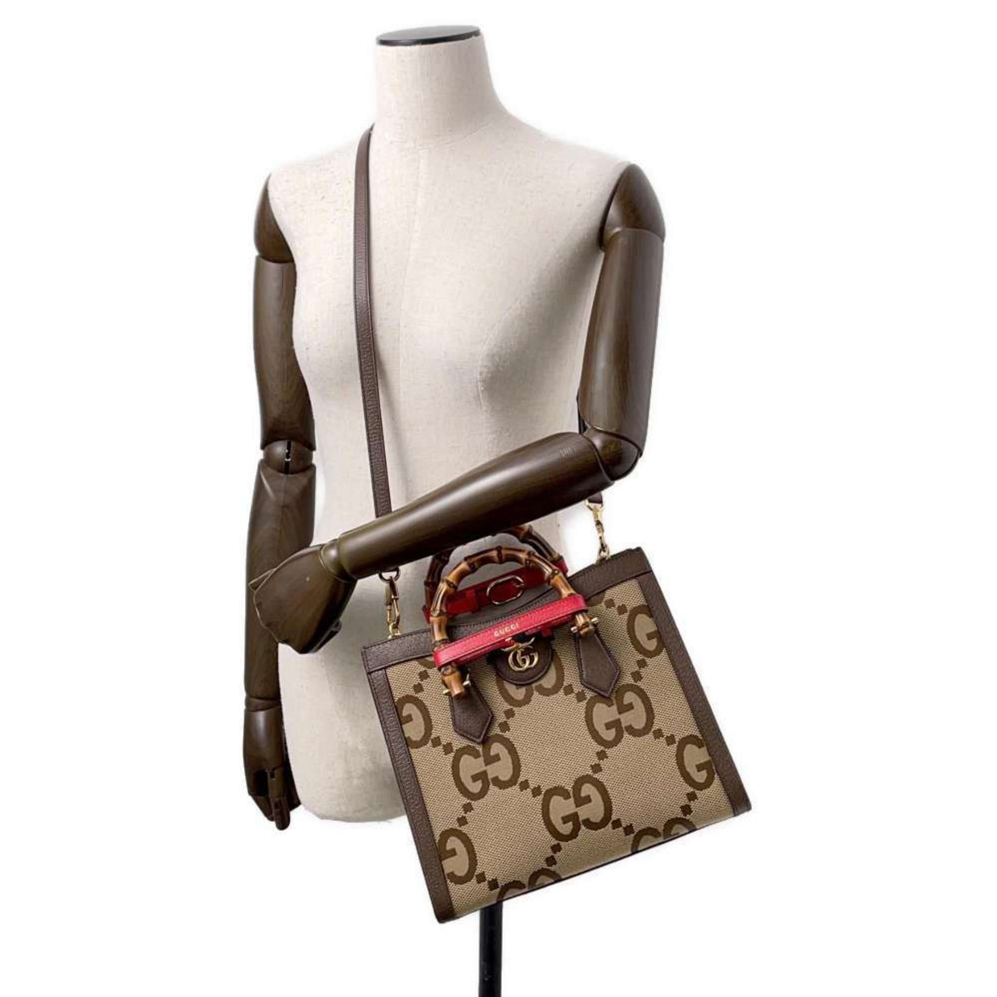 Gucci Leather Canvas Tote