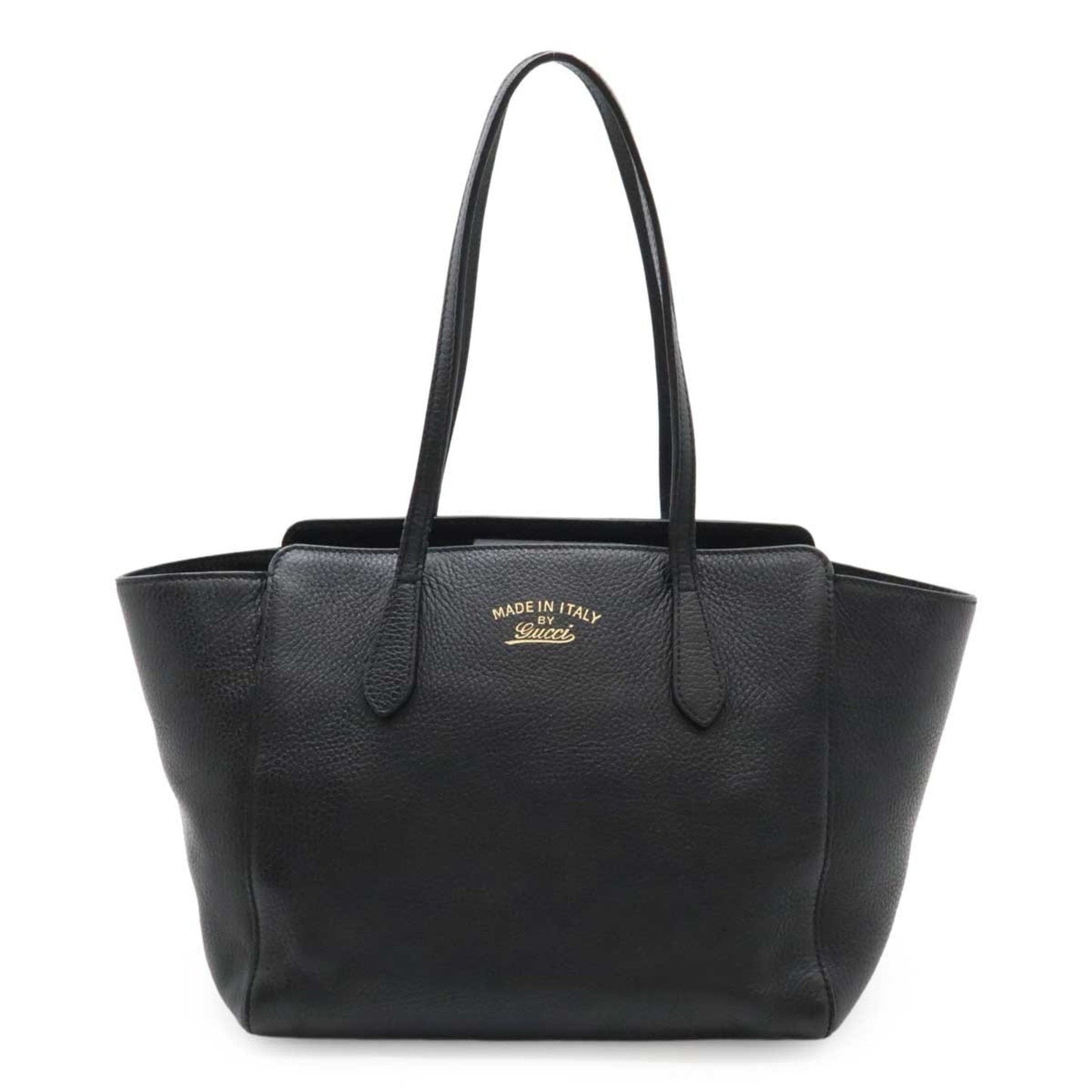 Gucci Gucci Swing Black Leather Shoulder Bag Tote Bag ( )