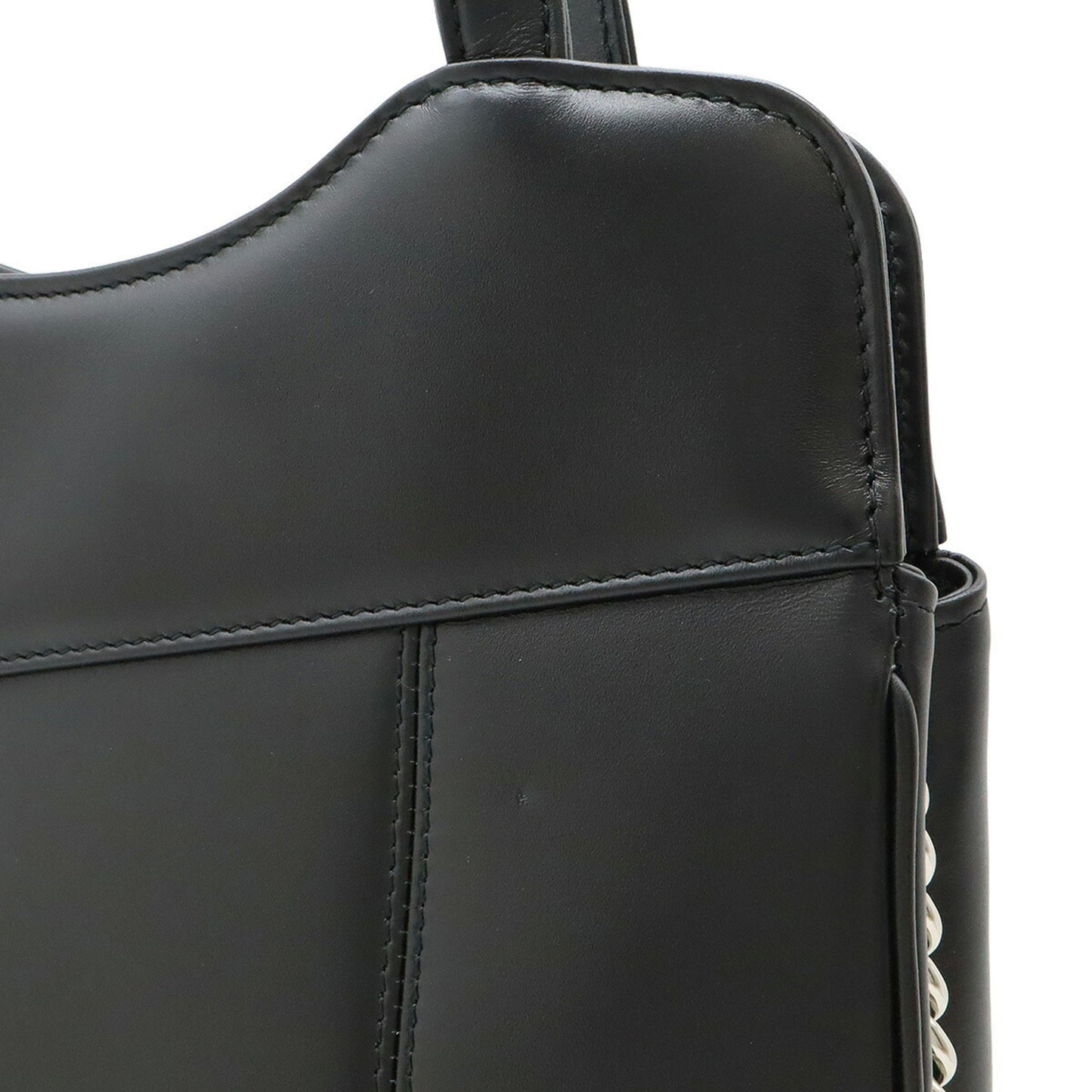 Gucci Black Leather Handbag Shoulder Bag Tote Bag ( )