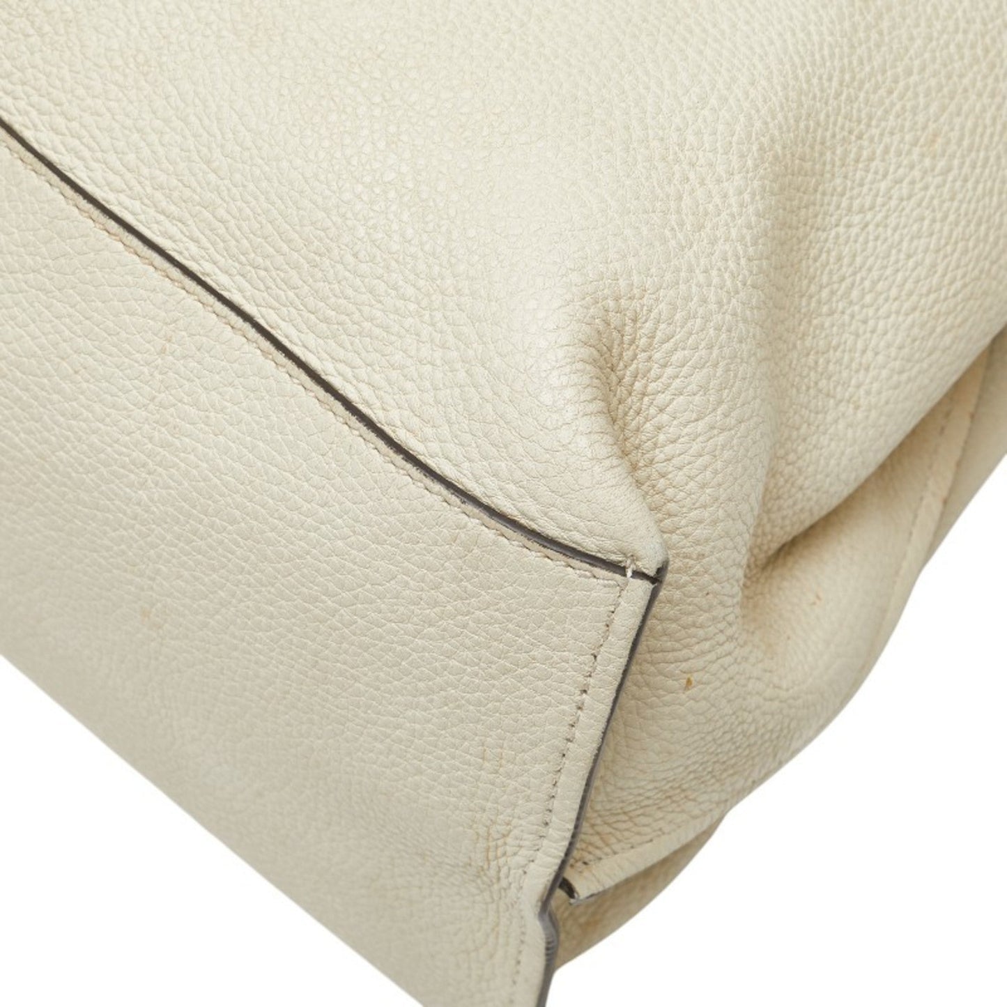 Gucci White Leather Shoulder Bag Tote Bag ( )