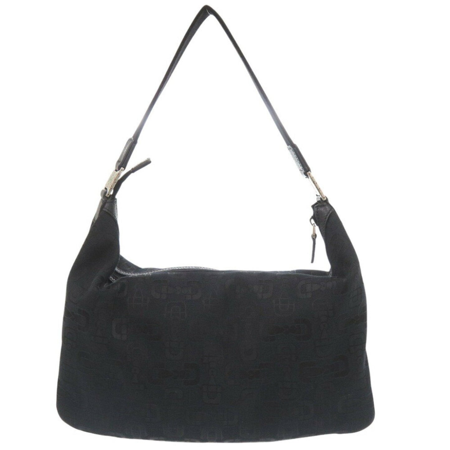 Gucci Horsebit Black Canvas Shoulder Bag ( )