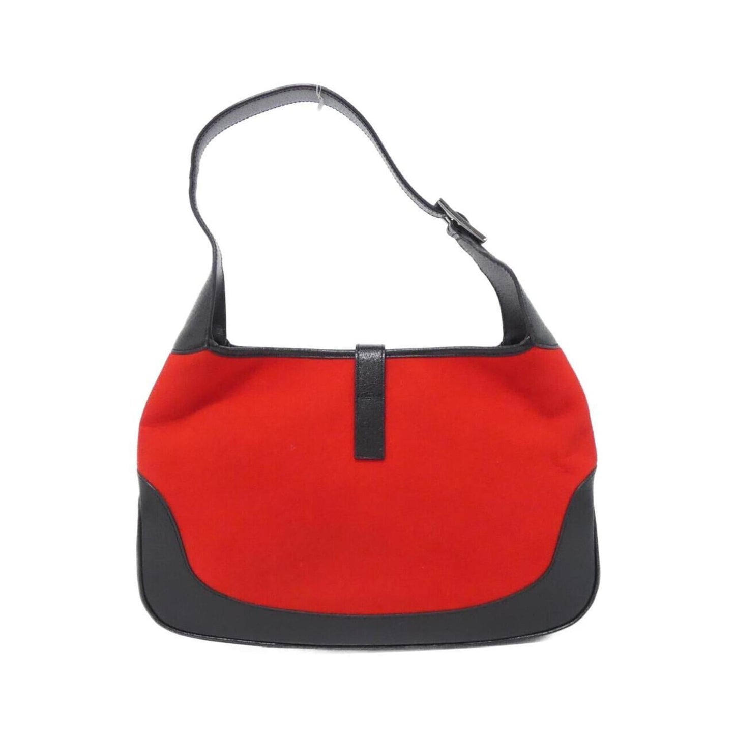 Gucci Black Red Color Felt Leather Shoulder Bag ( )