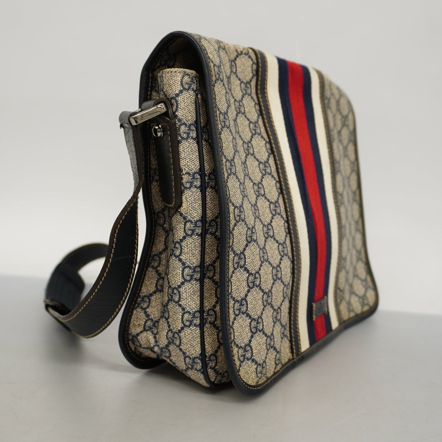 GUCCI Auth  Sherry Line Sherry 145844 Women's GG Supreme,Leather