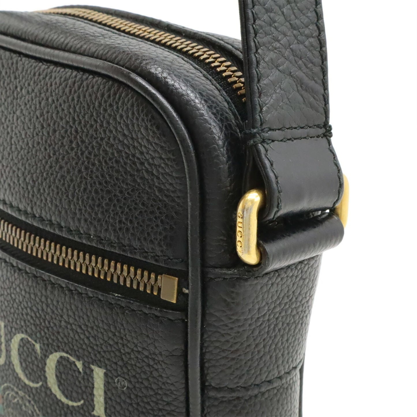 Gucci Black Leather Shoulder Bag ( )