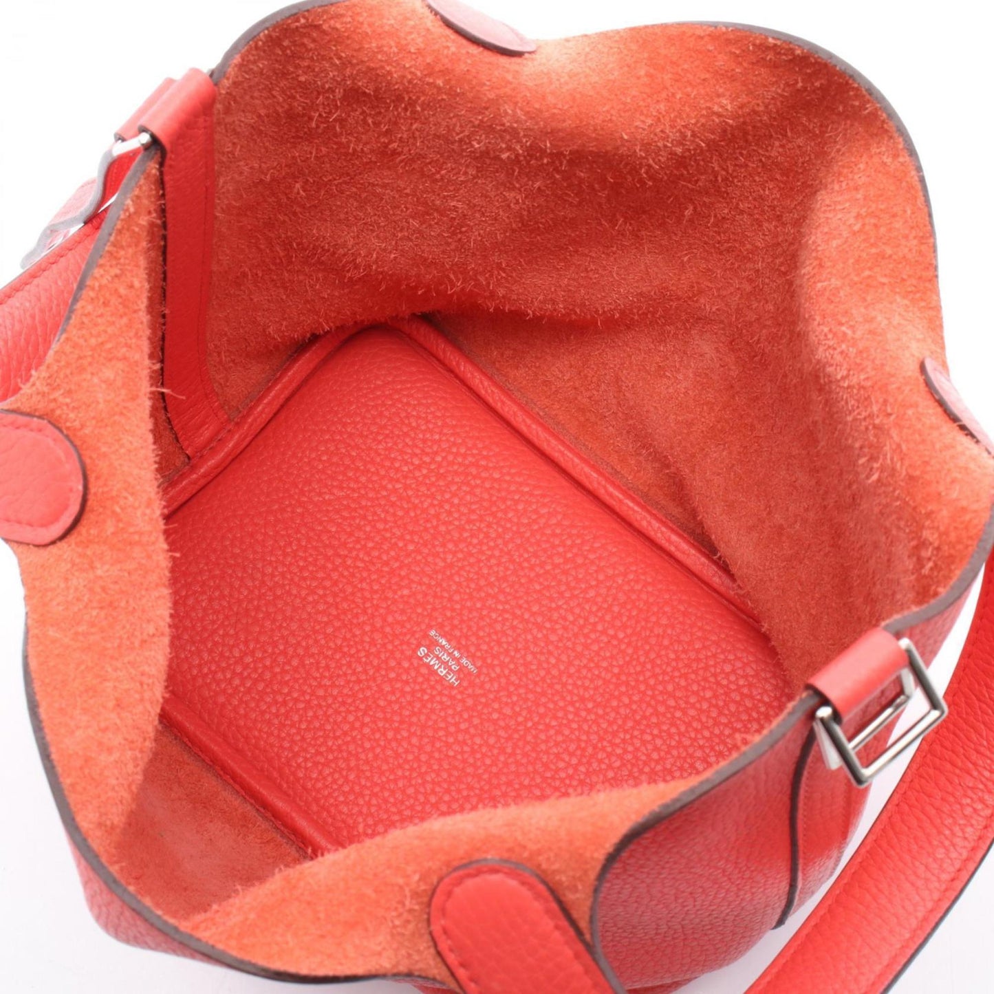 Hermes Red Color Rose Jaipur Taurillon Clemence Leather Leather Handbag ( )