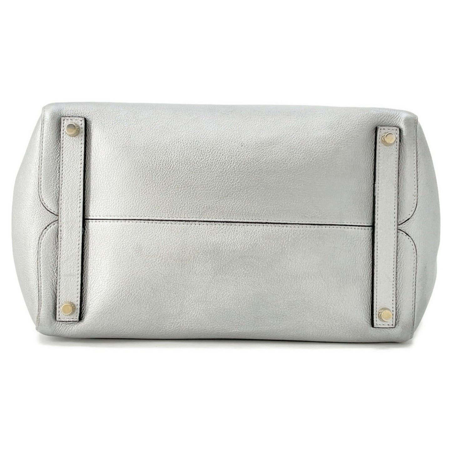 Christian Dior Silver Leather Handbag Shoulder Bag ()