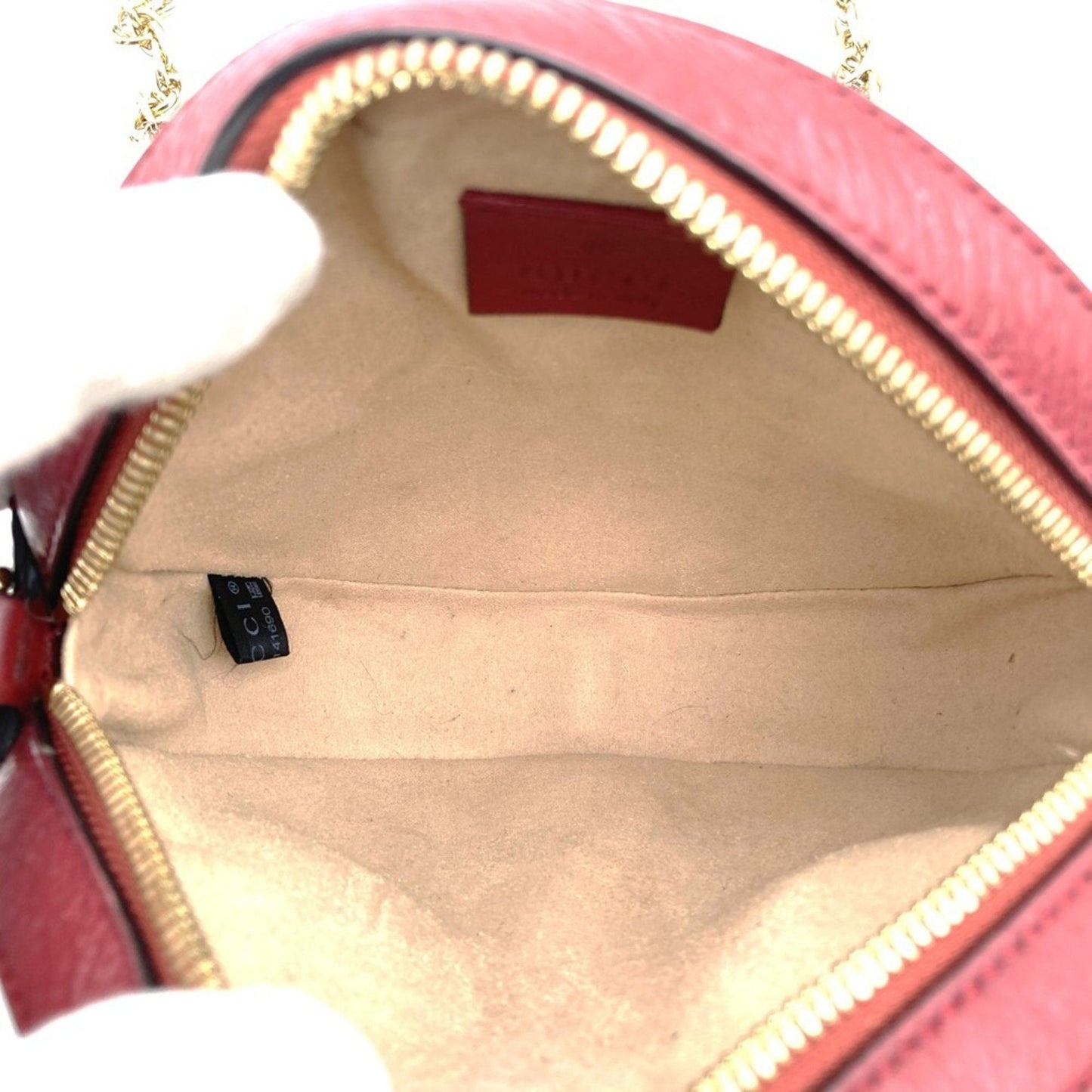 Gucci Gg Marmont Navy Red Color Suede Leather Shoulder Bag ( )
