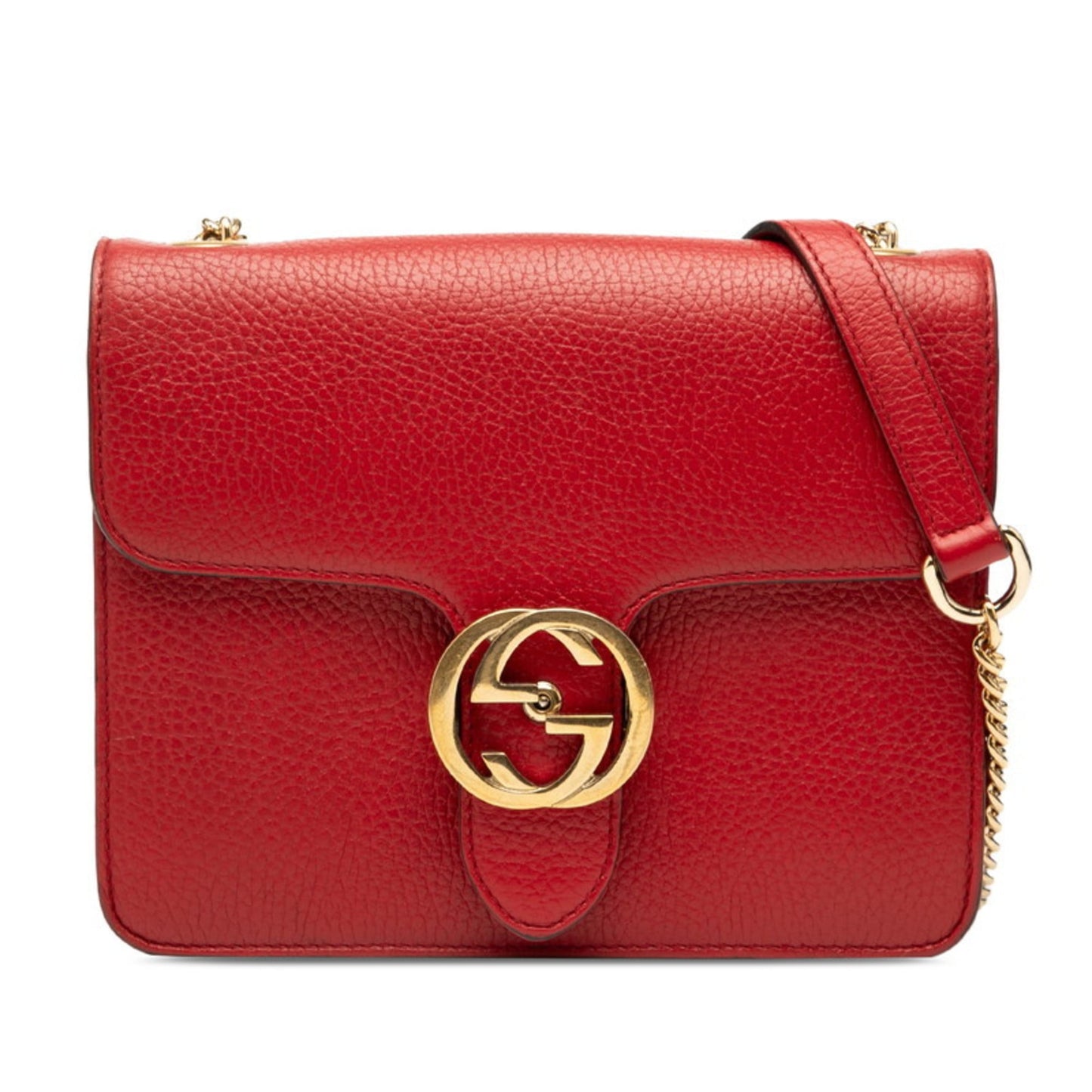 Gucci Red Color Leather Shoulder Bag ( )