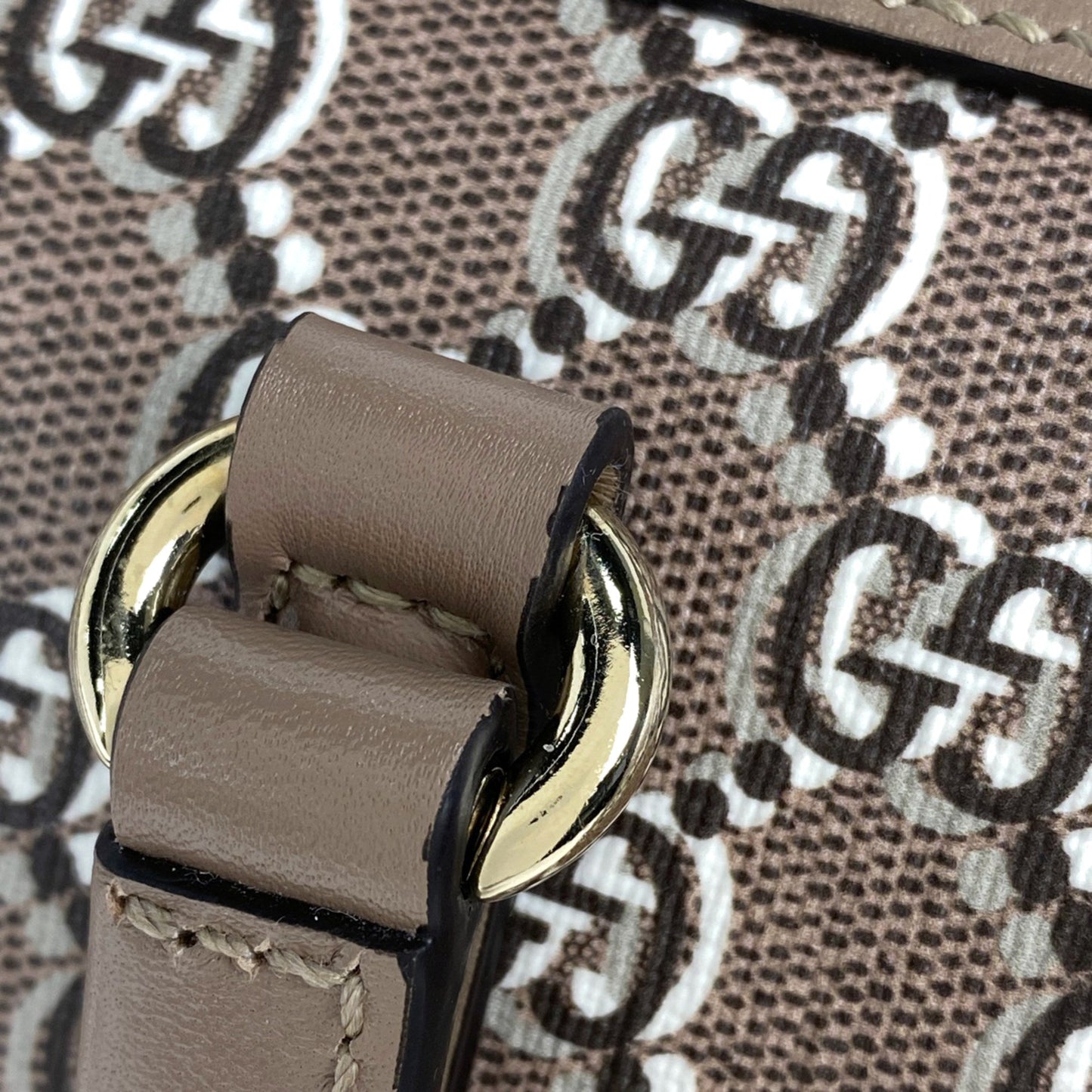 Gucci Beige Leather Handbag Shoulder Bag ( )