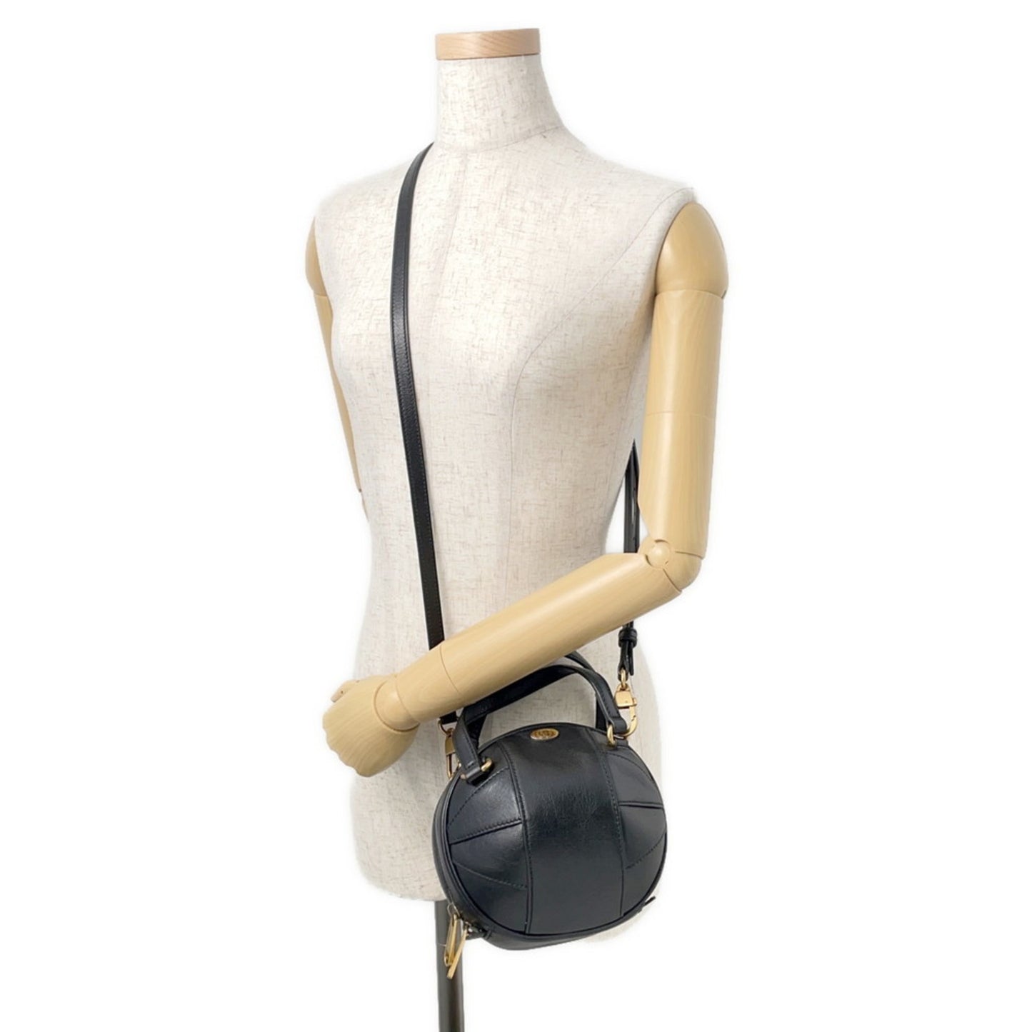 Gucci Black Leather Handbag Shoulder Bag ( )