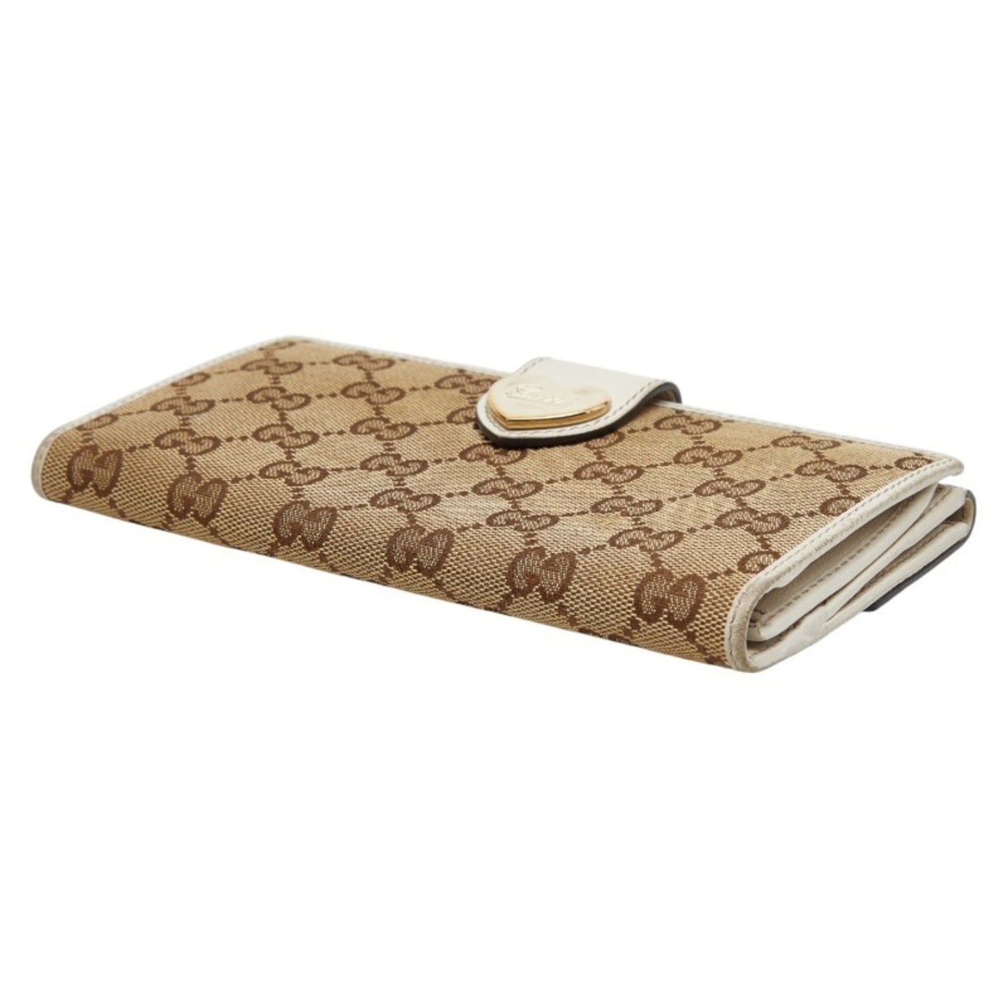 Gucci Beige White Canvas Leather Coin Purse/Coin Case ( )
