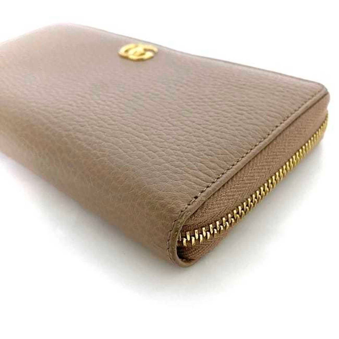 Gucci Pink Beige Leather Long Wallet (Bi-Fold) ( )