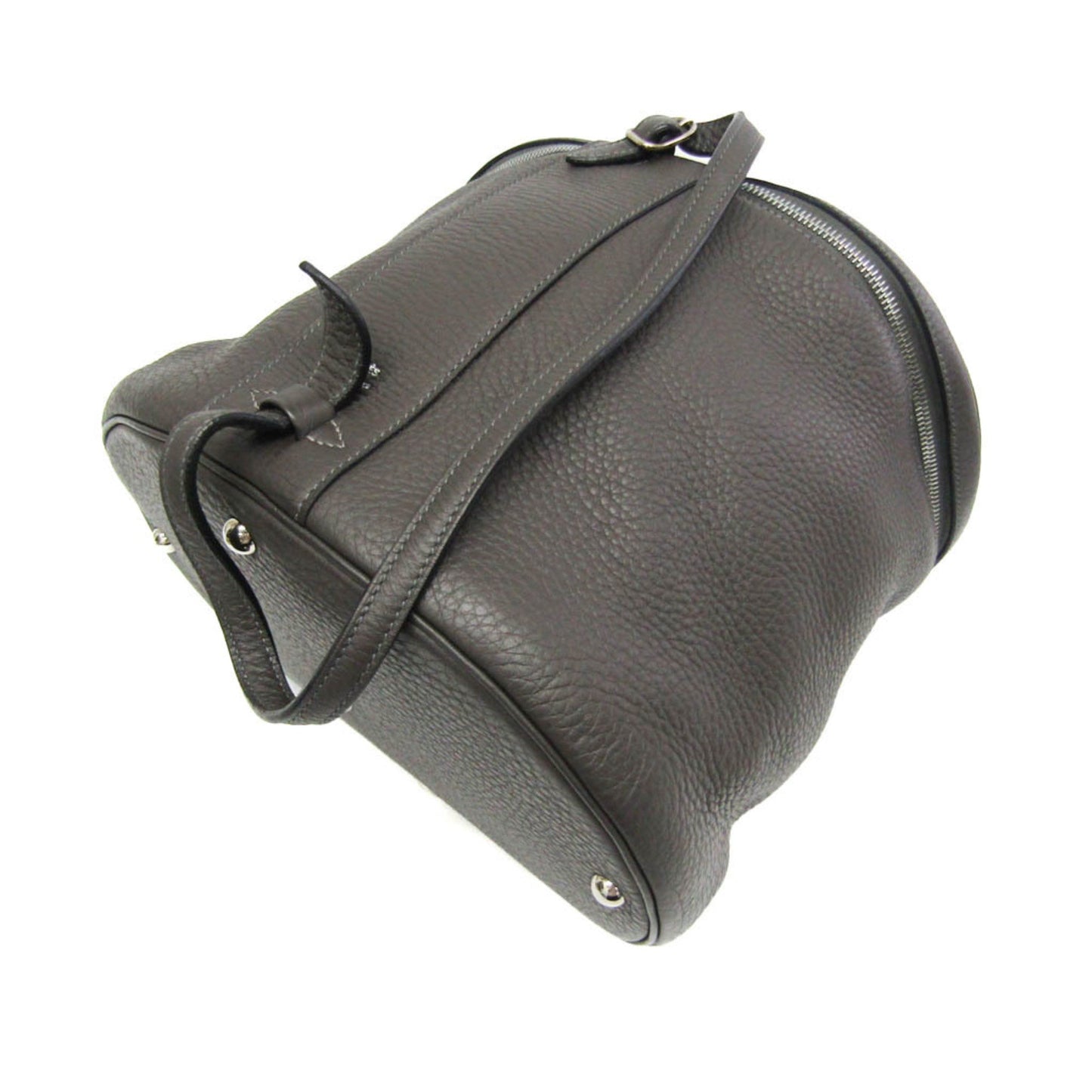 Hermes Intercity Etain Taurillon Clemence Leather Handbag Vanity Bag ( )