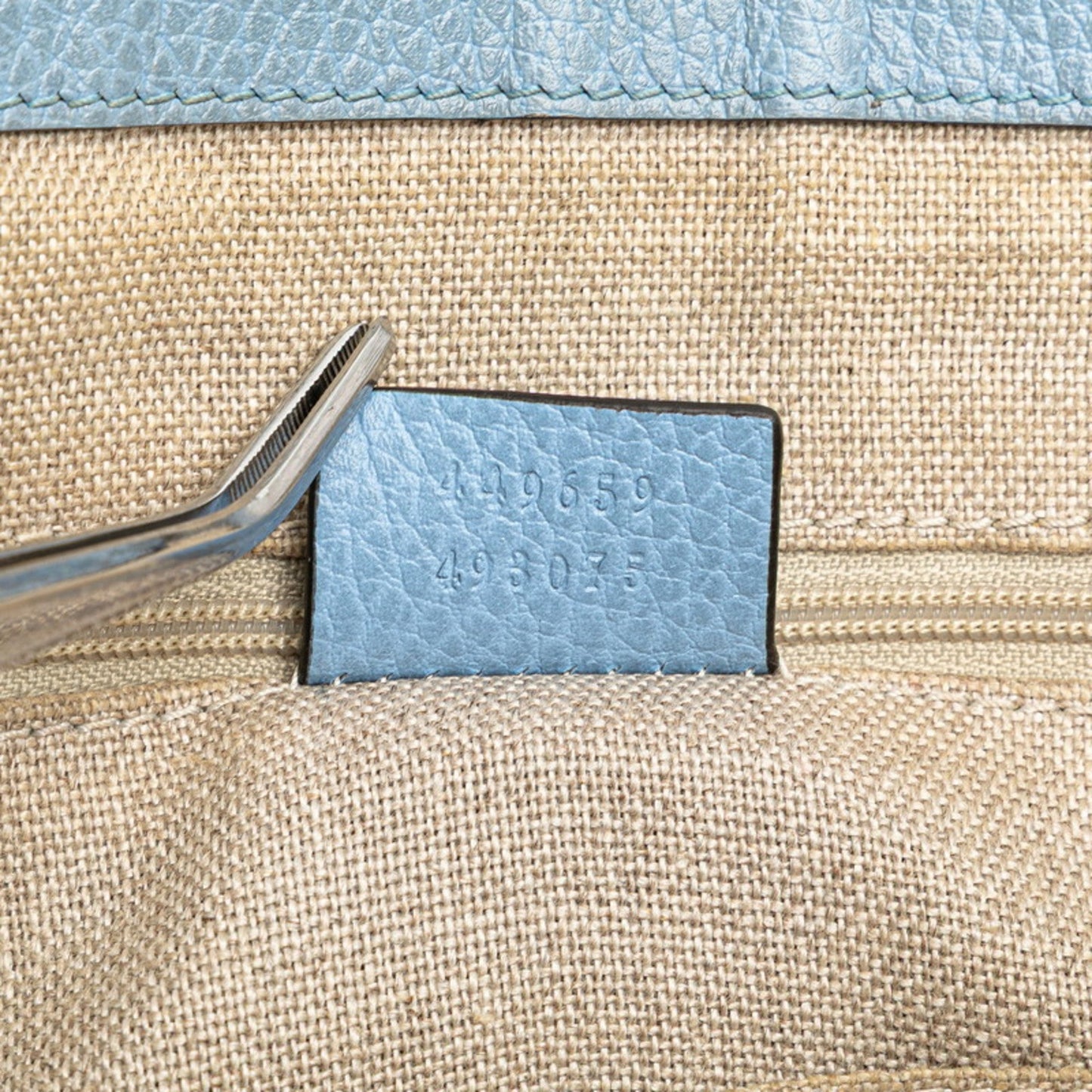 Gucci Light Blue Leather Handbag Shoulder Bag ( )