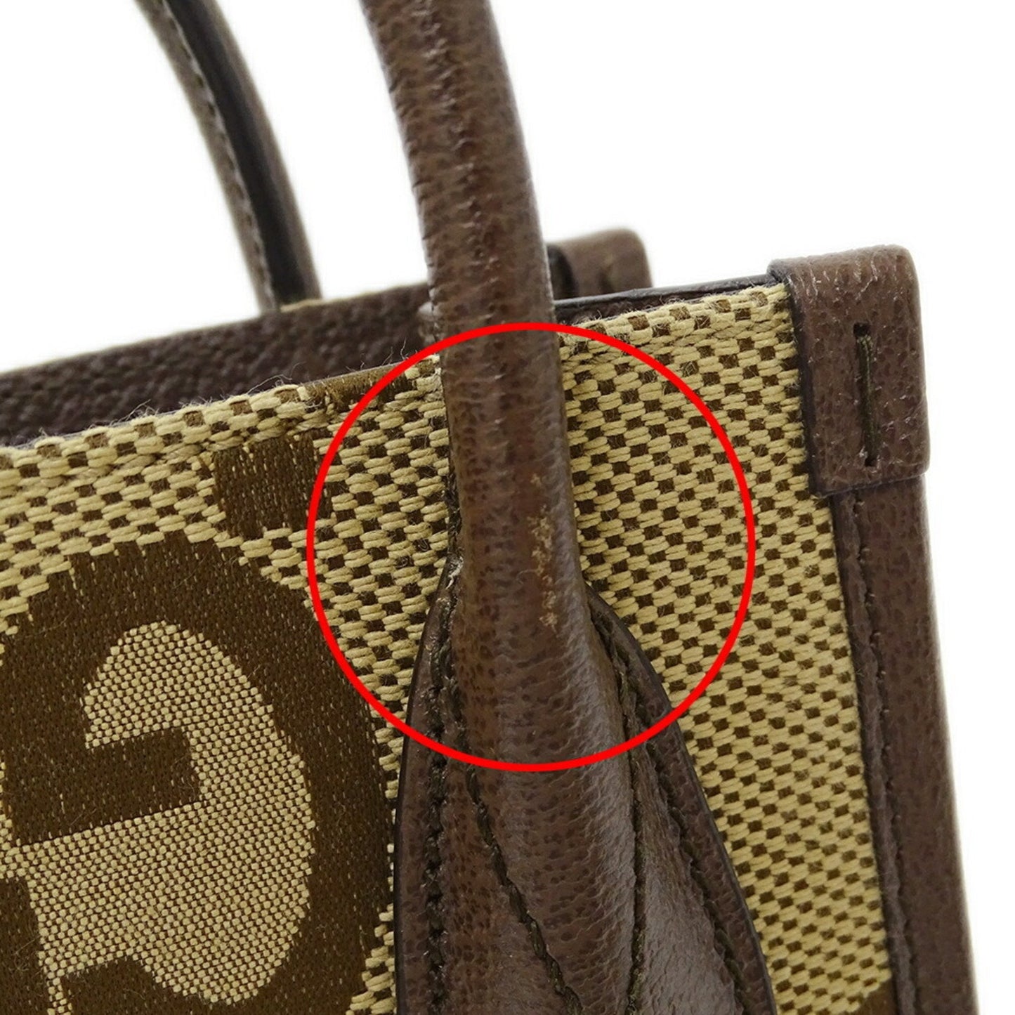 Gucci Gg Canvas Beige Brown Gg Canvas Handbag Shoulder Bag ( )