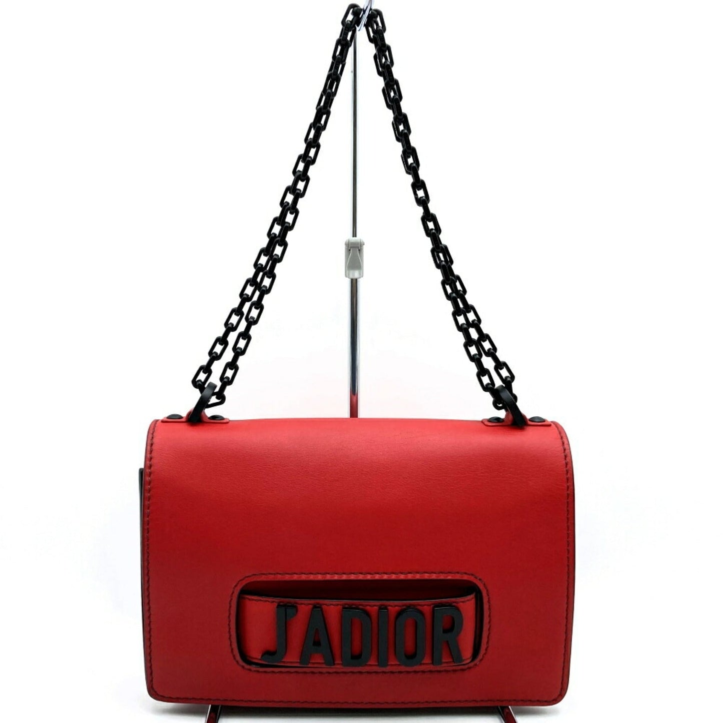Christian Dior Red Color Leather Shoulder Bag ()