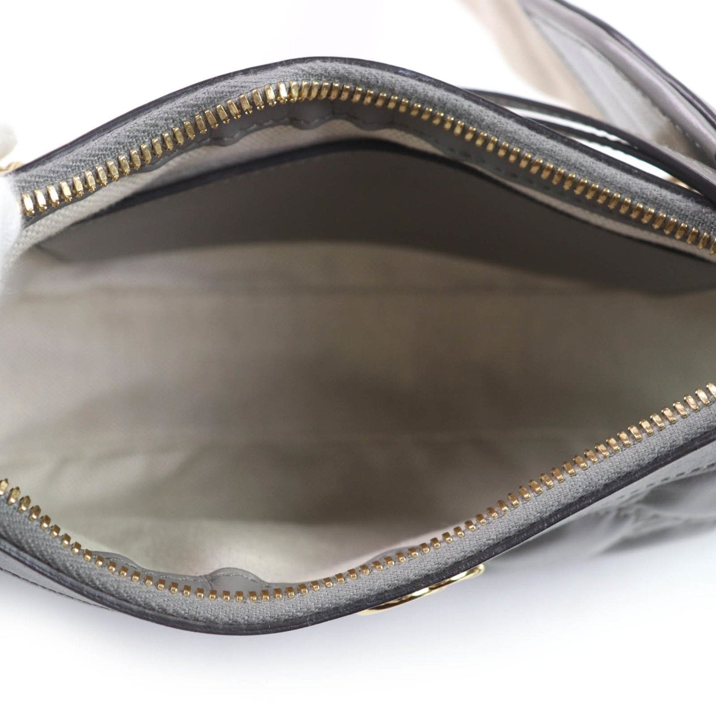 Gucci Gray Leather Handbag Shoulder Bag ( )