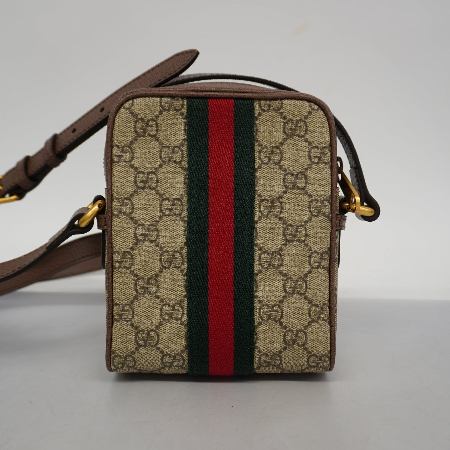 GUCCI Auth  Ophidia 598127 Women's GG Supreme,Leather Beige,Brown