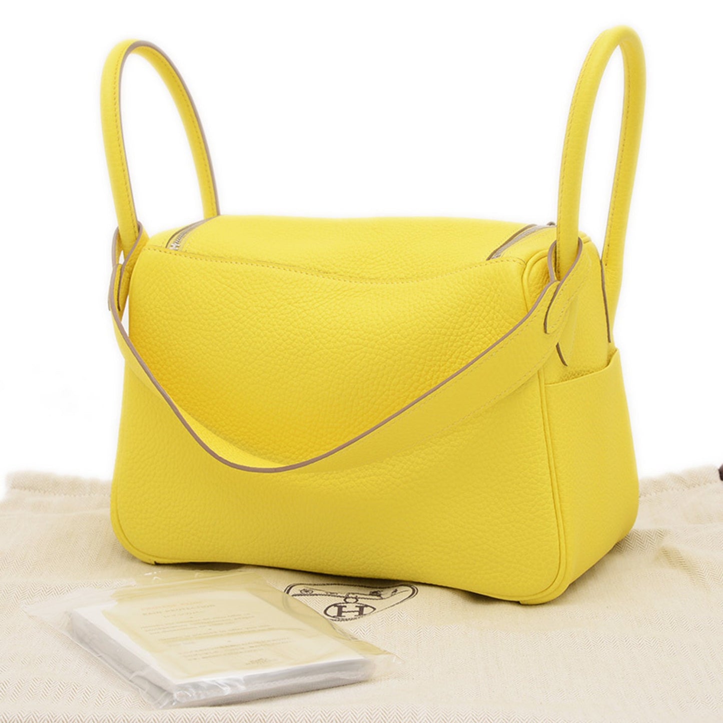 Hermes Lime Taurillon Clemence Leather Shoulder Bag ( )
