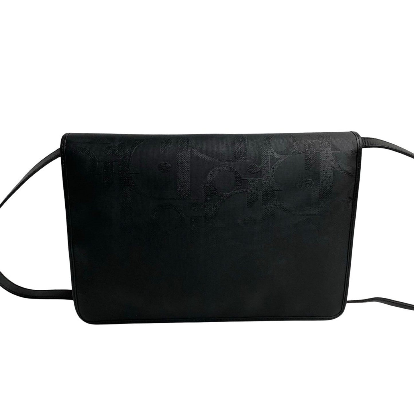 Christian Dior Black Leather Pvc Pochette Shoulder Bag ()