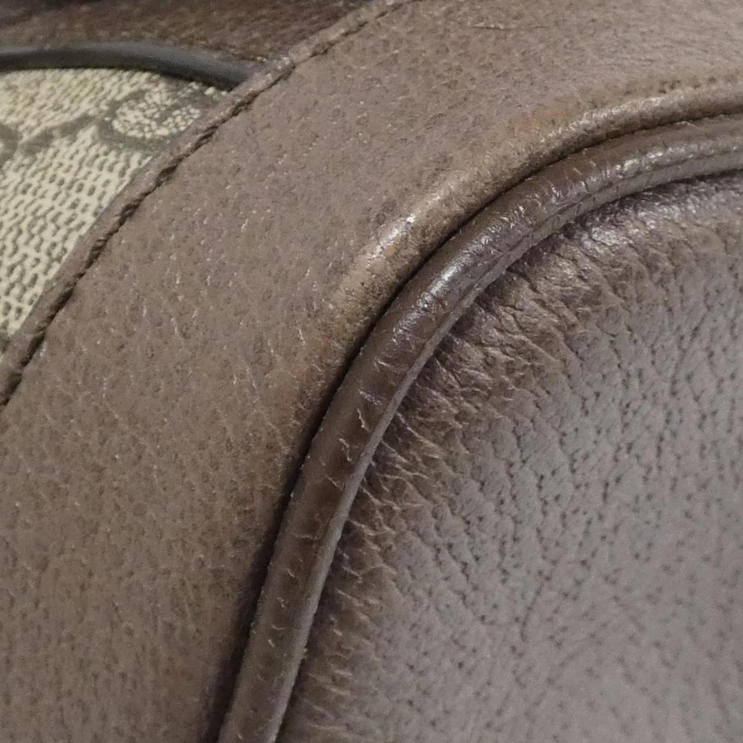 Gucci Beige Brown Gg Supreme Leather Backpack ( )