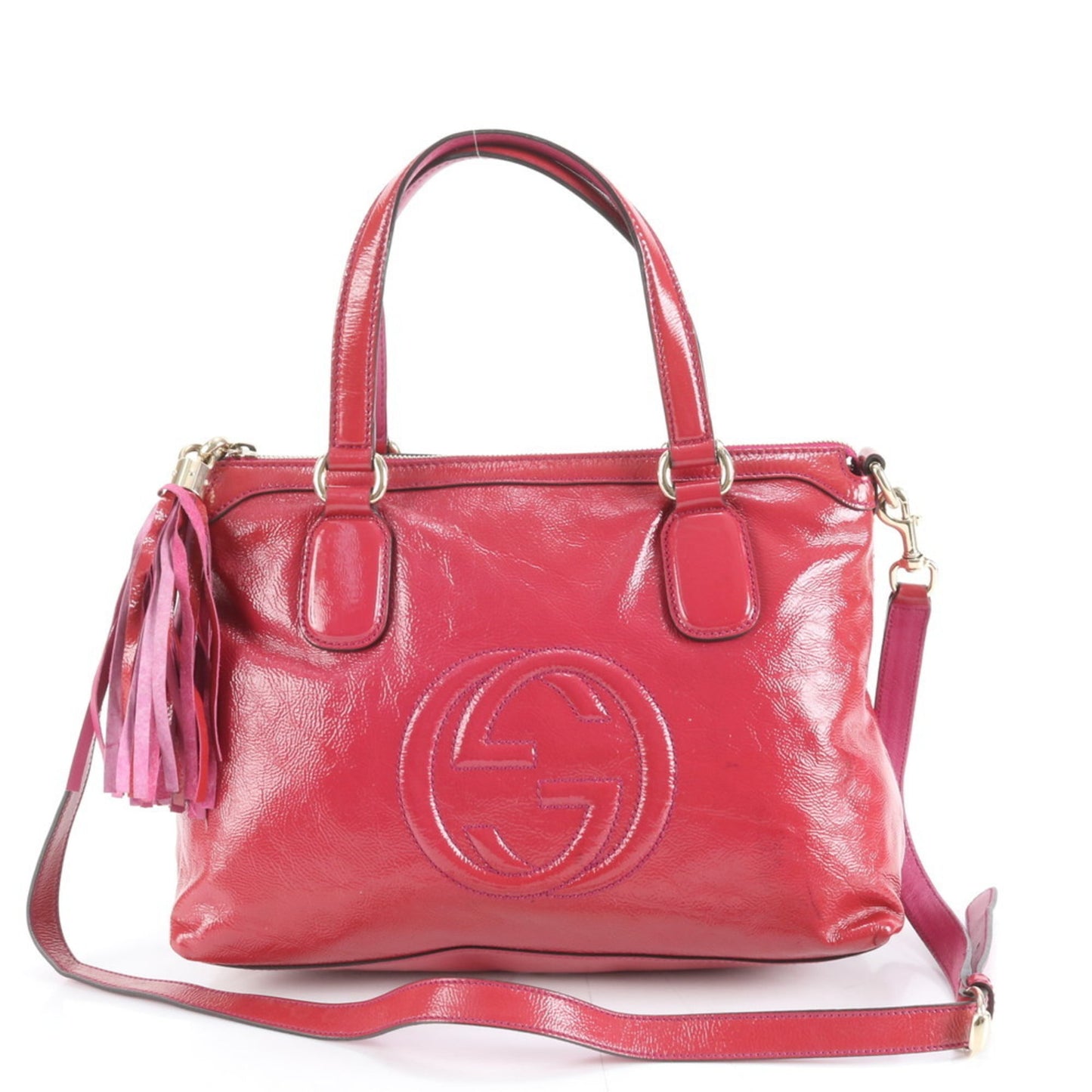Gucci Pink Red Color Leather Shoulder Bag ( )