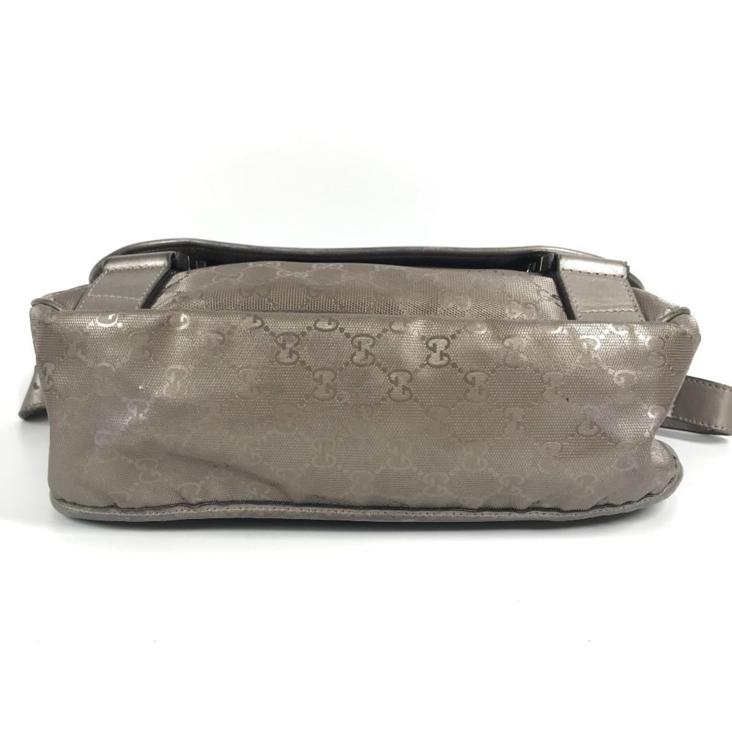 Gucci Metallic Gg ImprimÃ© Leather Messenger Bag Shoulder Bag ( )