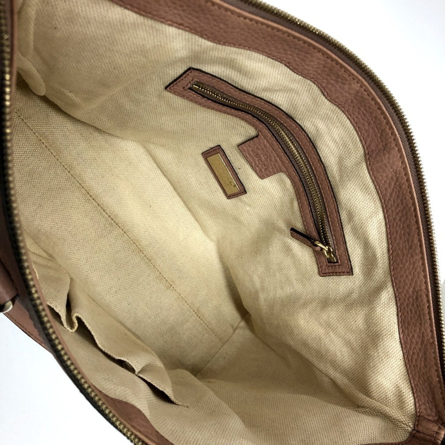 Gucci Pink Beige Leather Handbag ( )