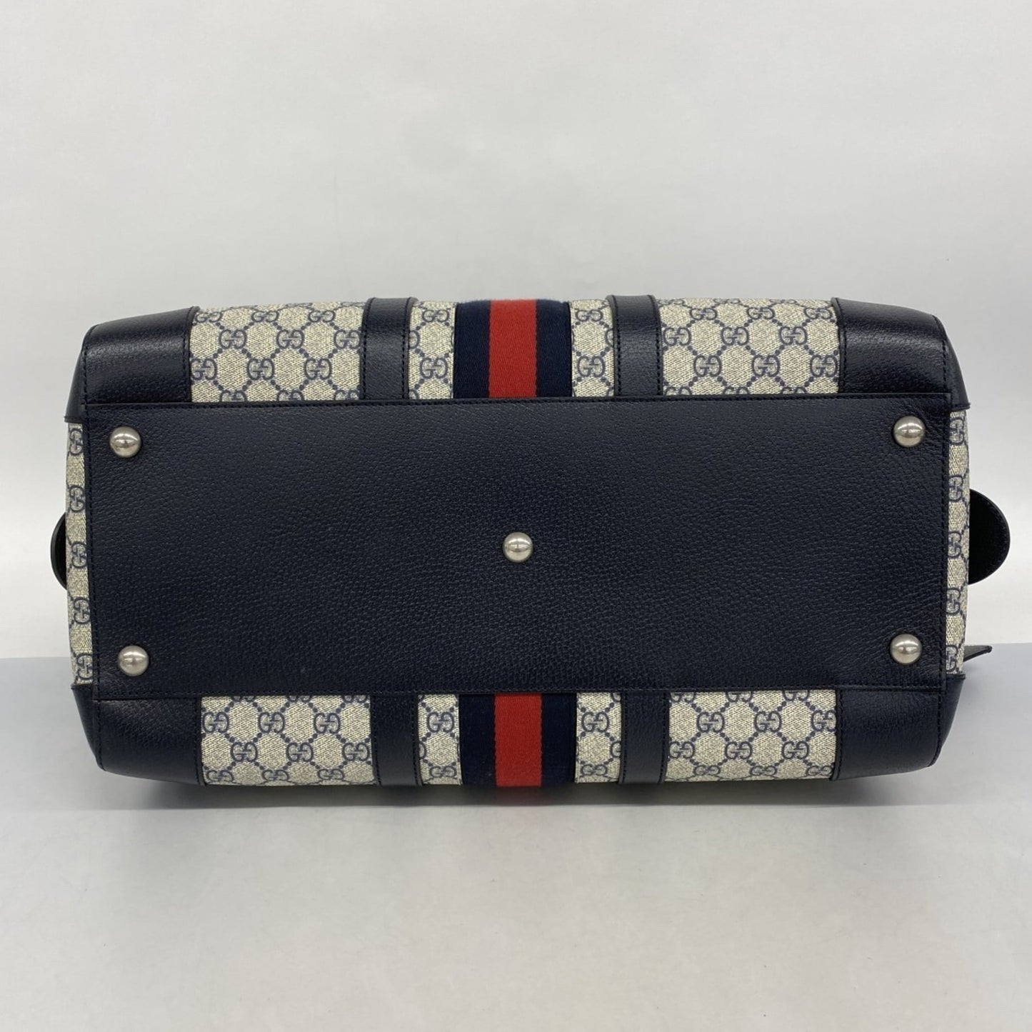 Gucci Navy Pvc Boston Bag ( )
