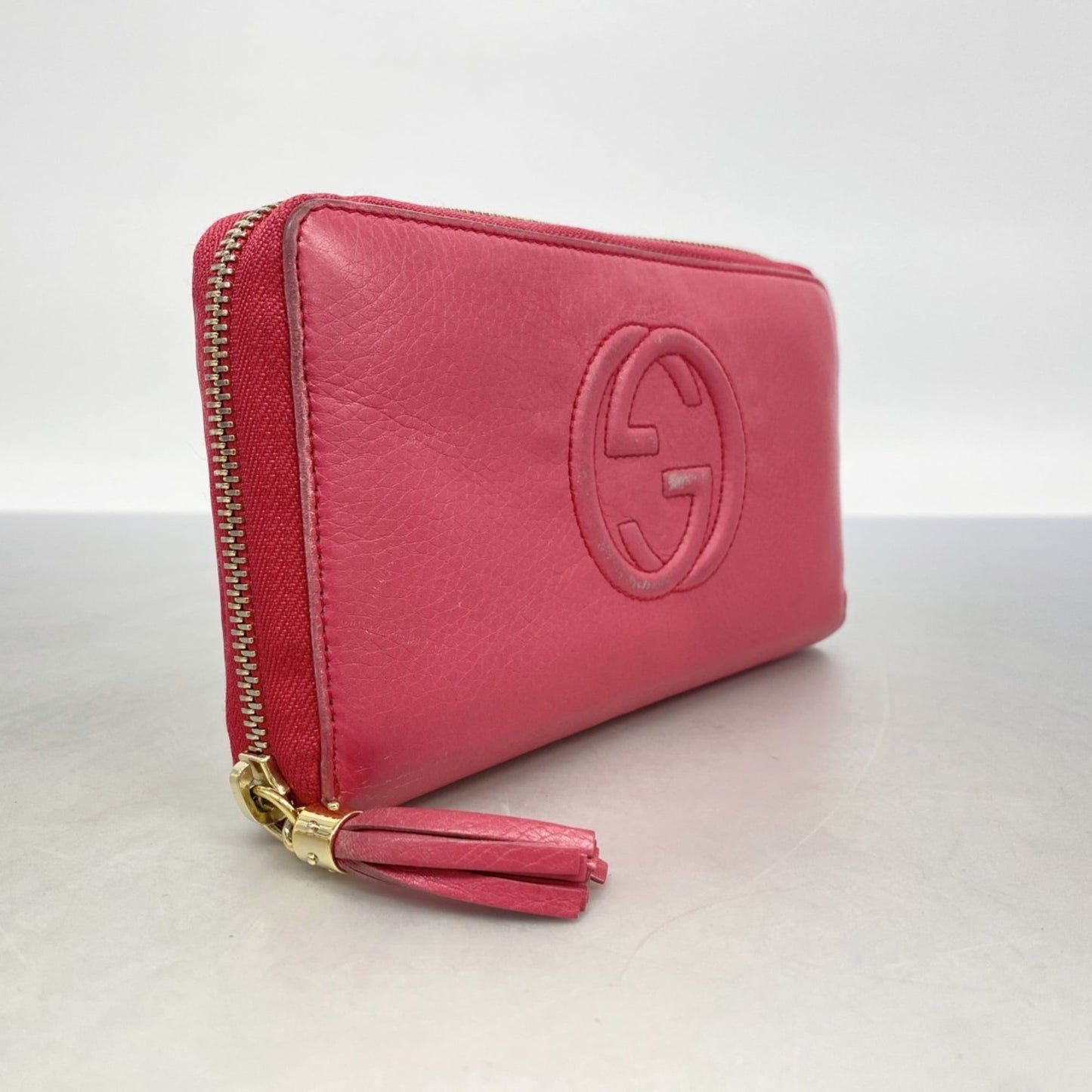 Gucci Pink Leather Long Wallet (Bi-Fold) ( )