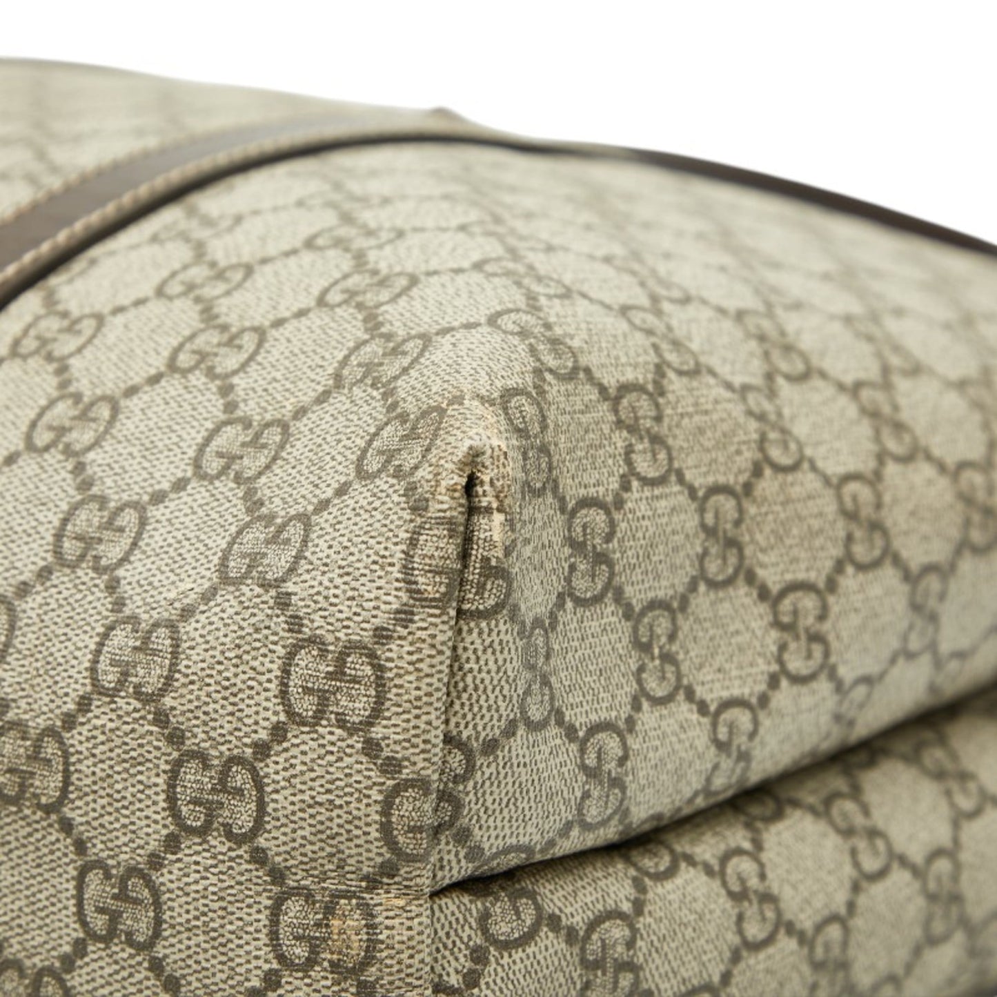 Gucci Beige Brown Pvc Leather Tote Bag ( )