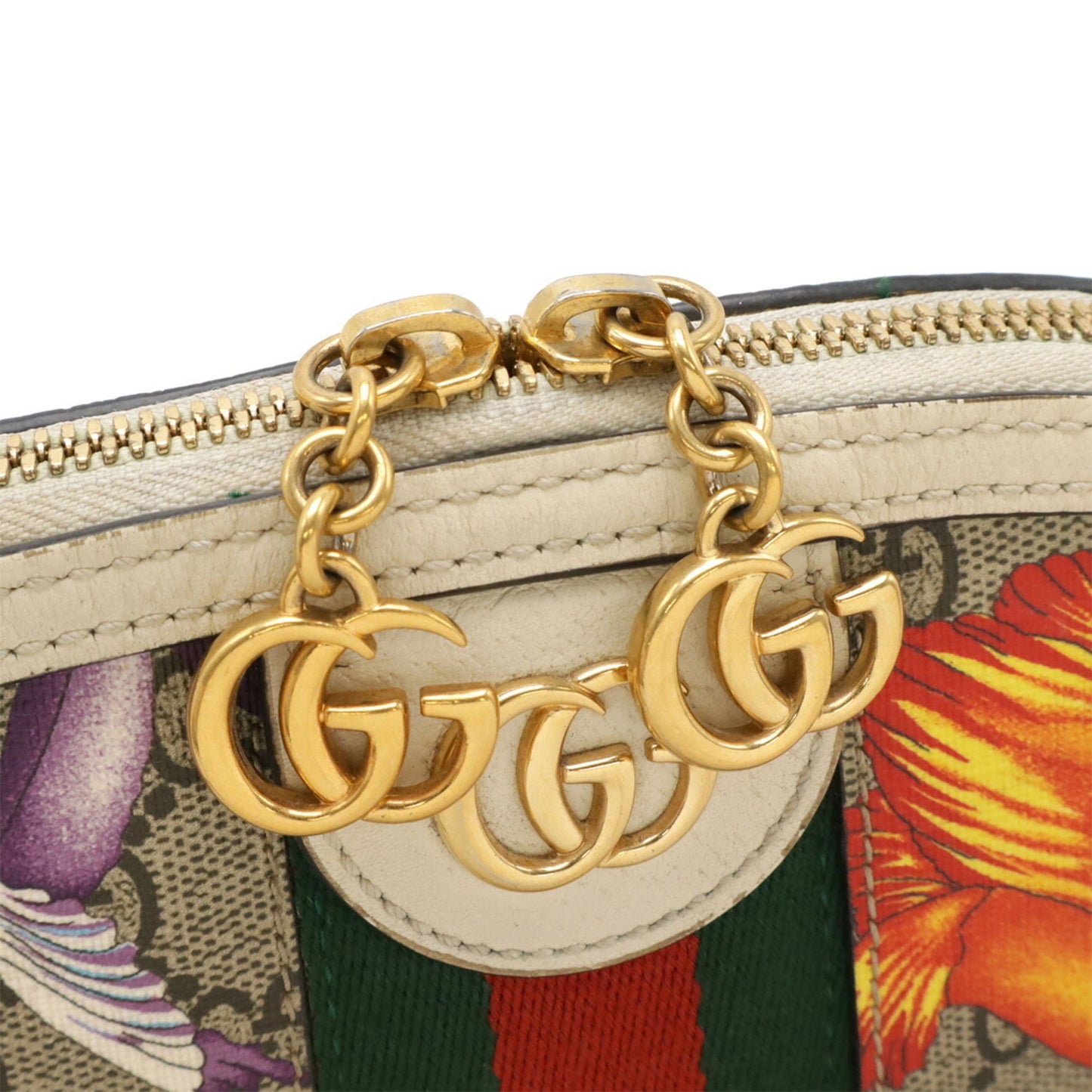 Gucci Beige Ivory Multi-Color Gg Supreme Canvas Leather Pochette Shoulder Bag ( )