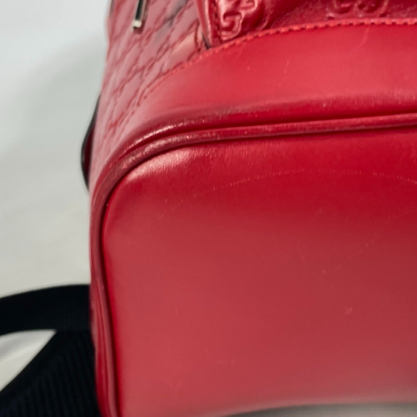 Gucci Red Leather Backpack ( )