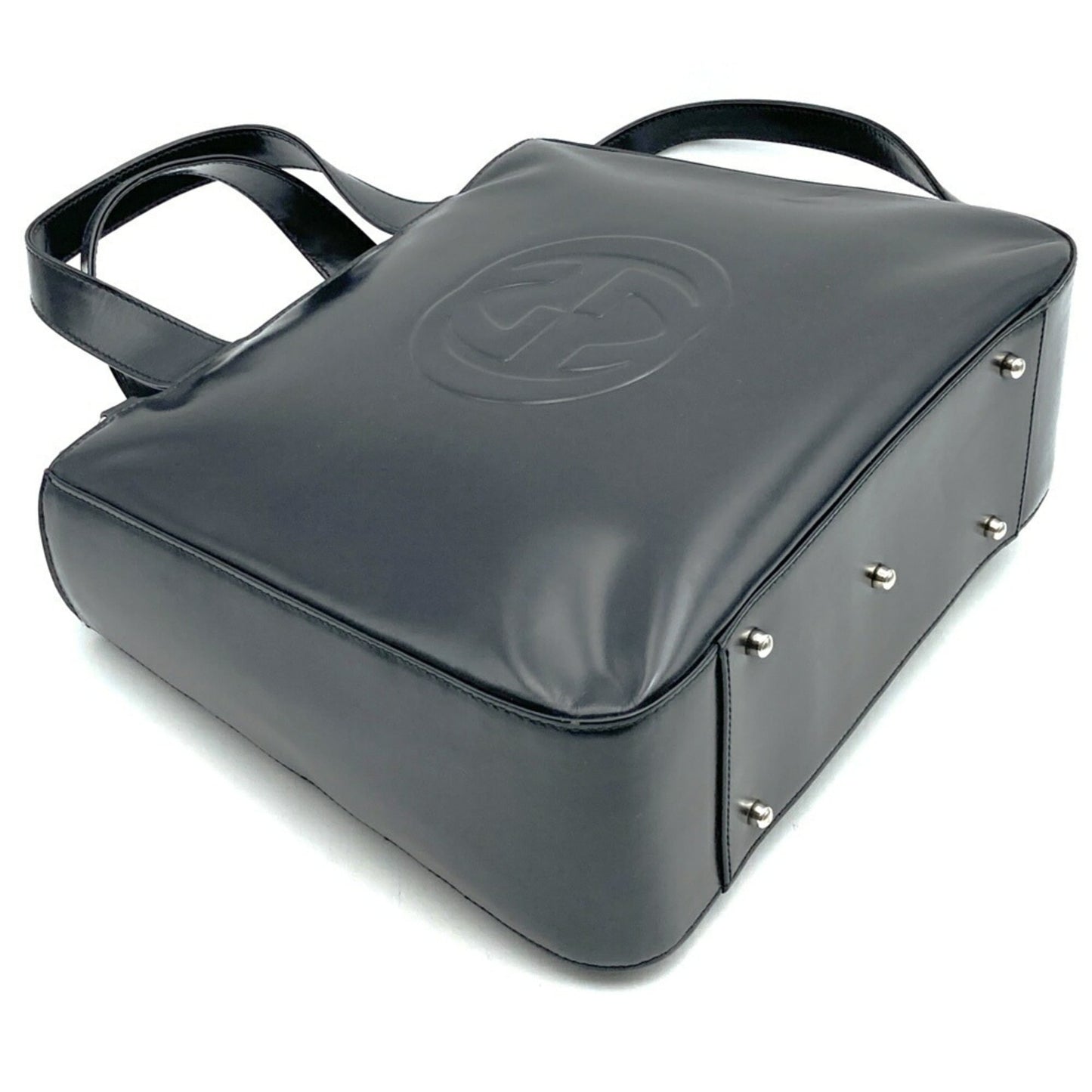 Gucci Black Leather Handbag Shoulder Bag ( )
