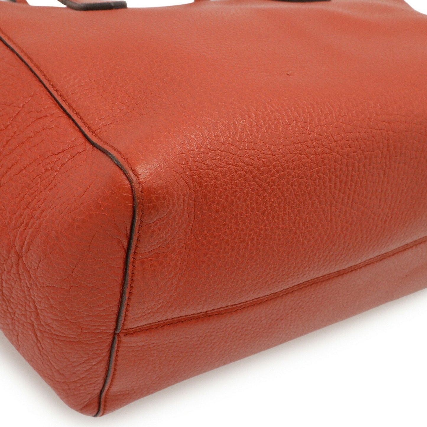 Gucci Red Color Leather Shoulder Bag Tote Bag ( )
