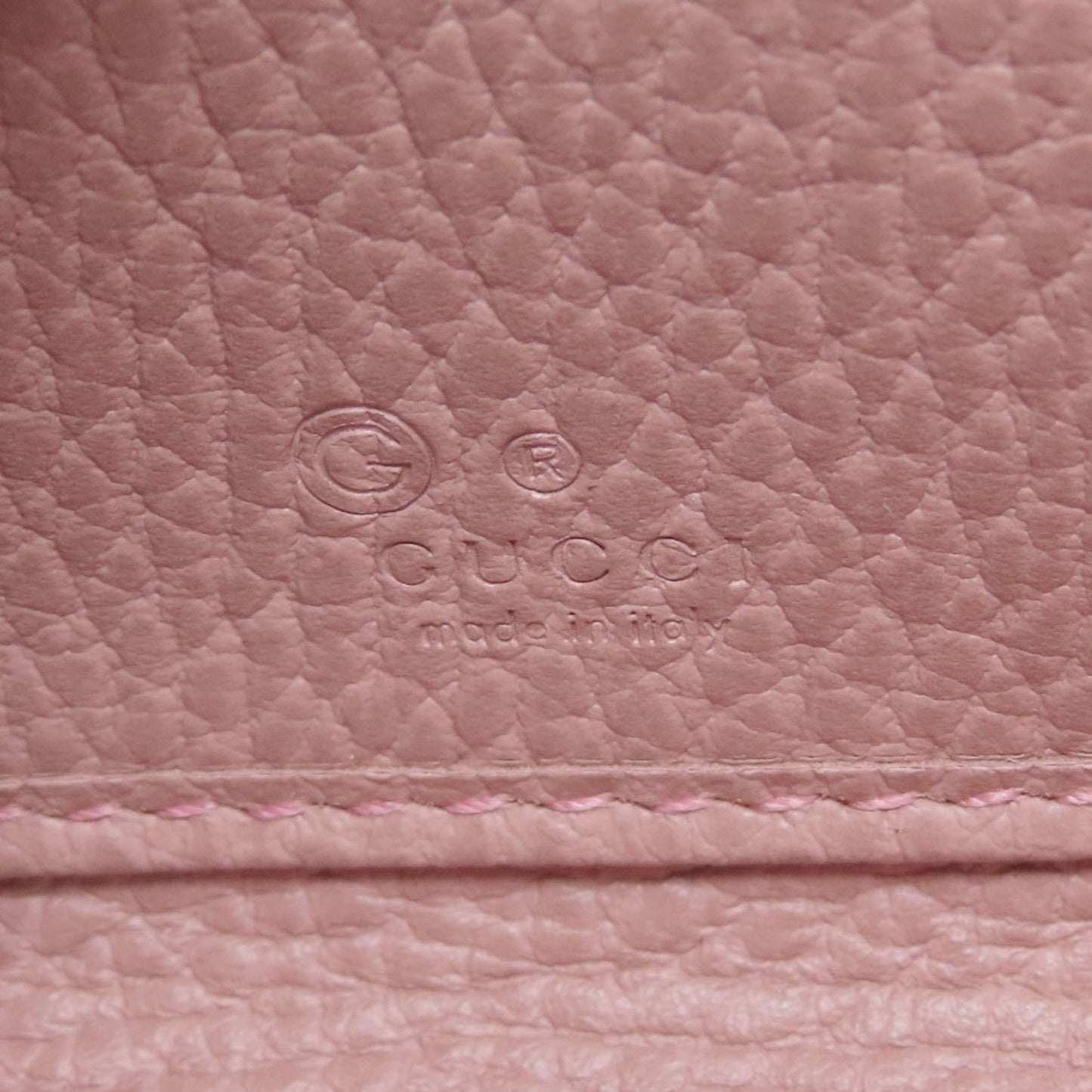 Gucci Pink Leather Coin Purse/Coin Case ( )
