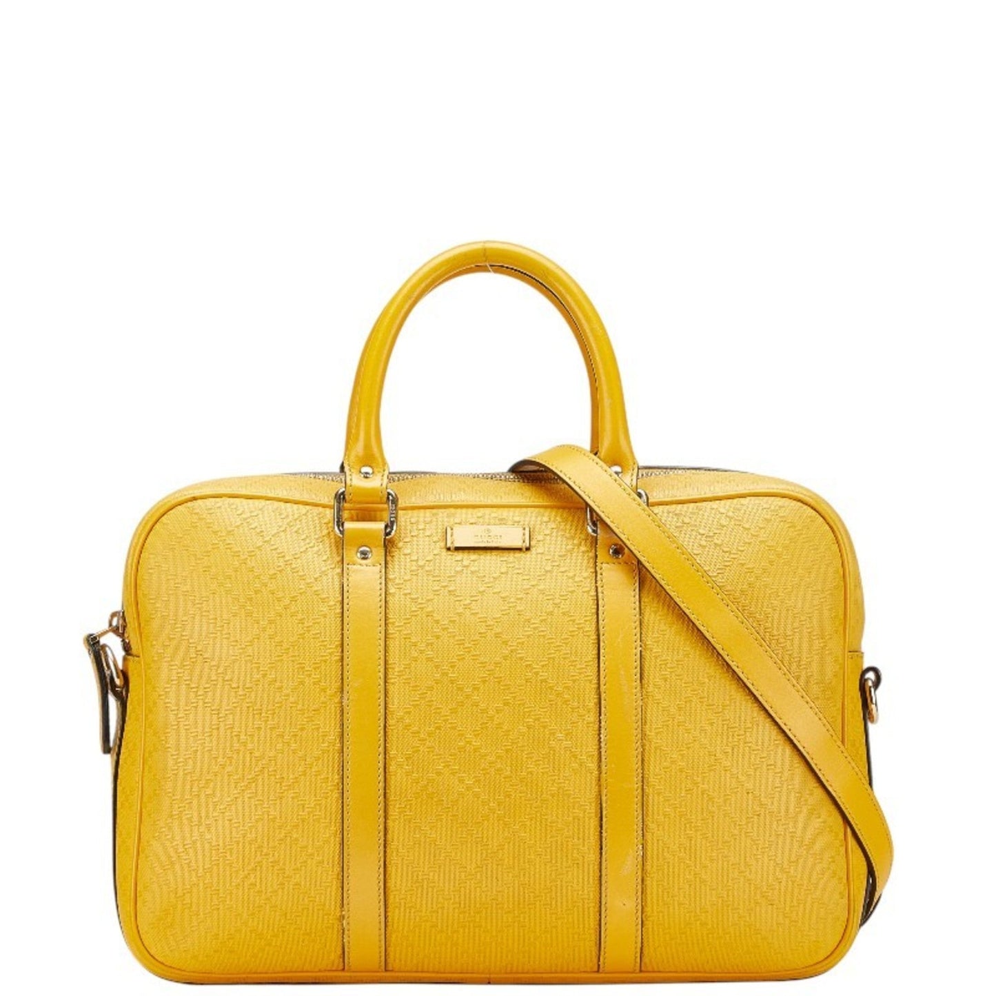 Gucci Diamante Yellow Leather Shoulder Bag ( )
