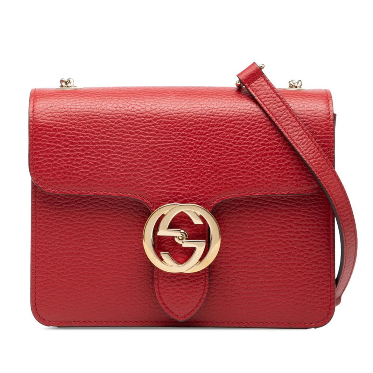 Gucci Red Color Leather Shoulder Bag ( )