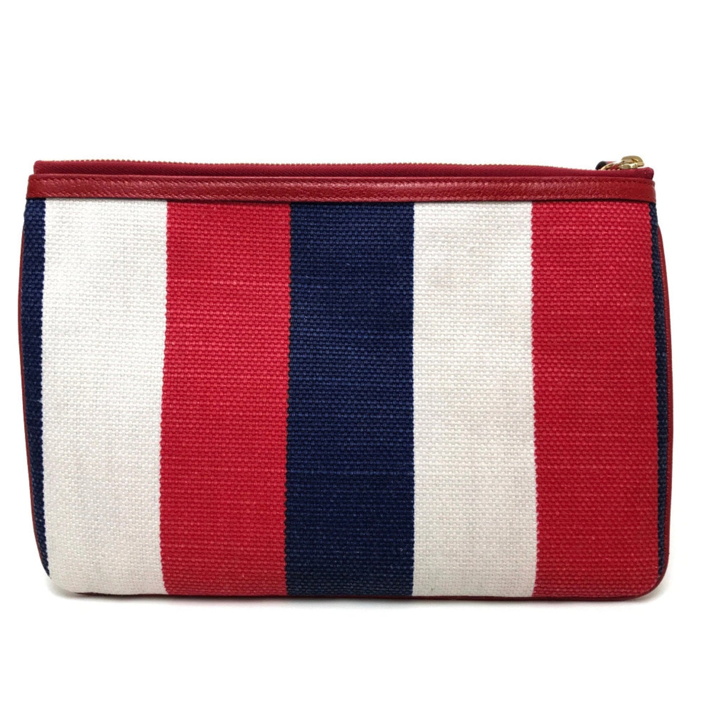 Gucci Red Color Canvas Leather Clutch Bag ( )