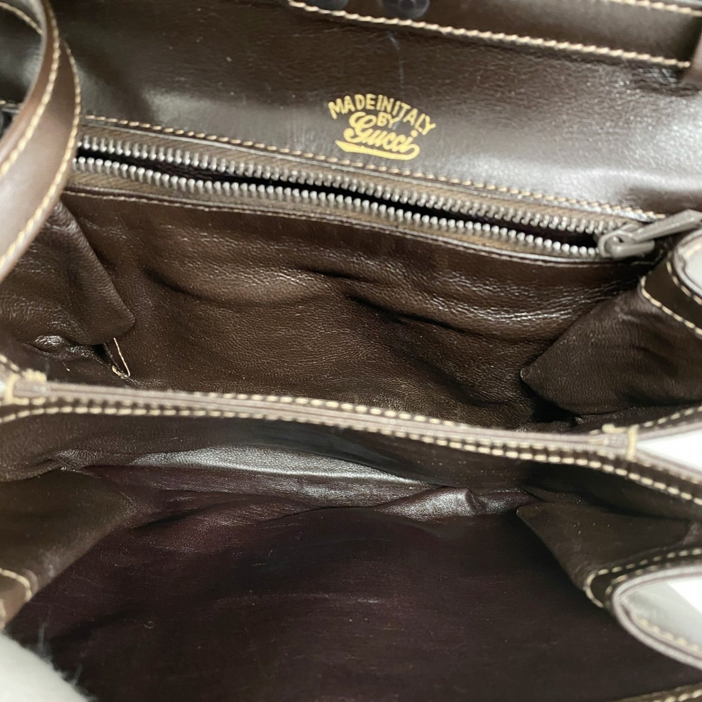Gucci Brown Leather Shoulder Bag ( )