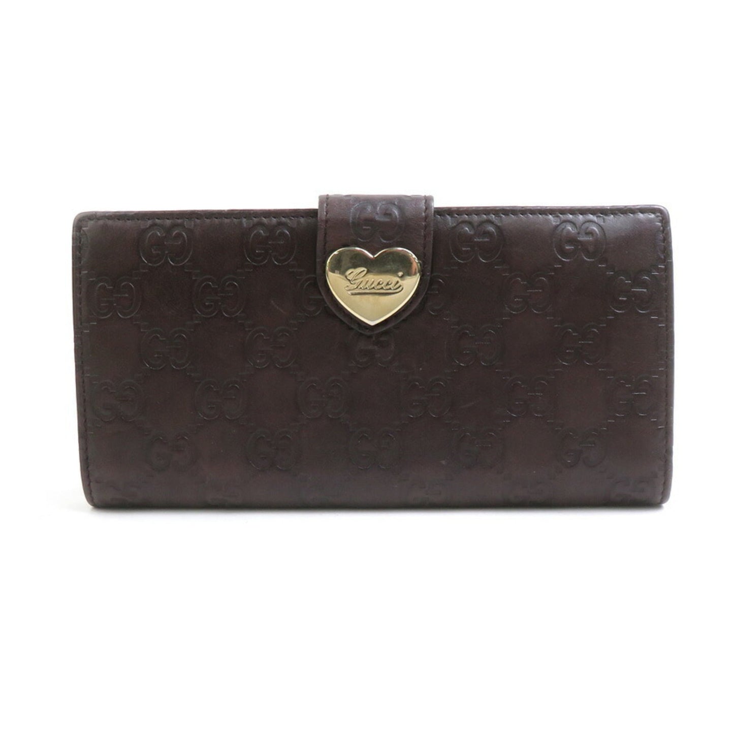 Gucci Dark Brown Leather Long Wallet (Bi-Fold) ( )