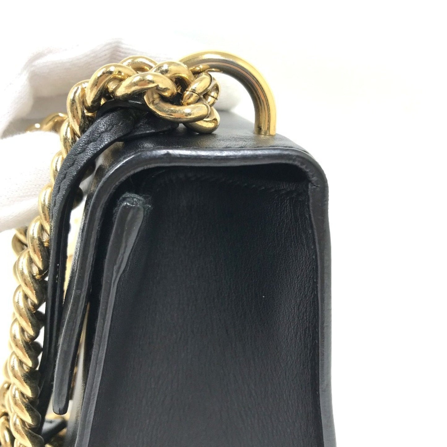 Gucci Black Leather Shoulder Bag ( )