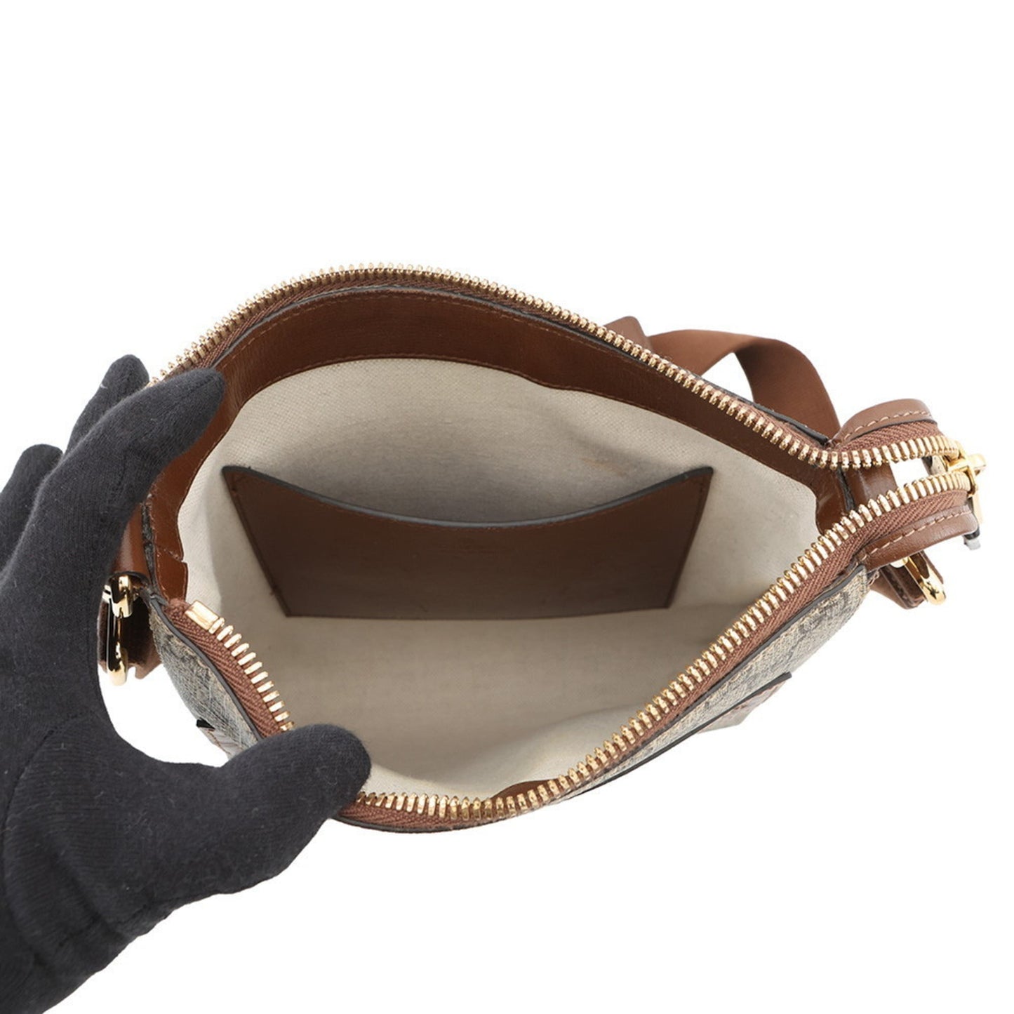 Gucci Beige Brown Gg Supreme Leather Messenger Bag Shoulder Bag ( )