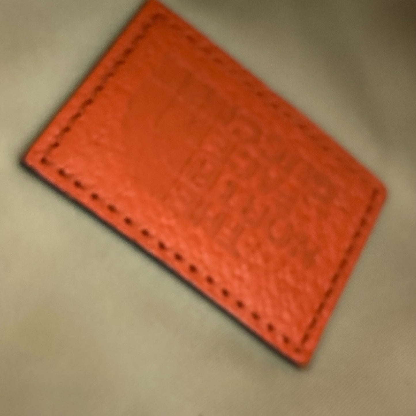 Gucci Beige Orange Leather Canvas Sling Bag ( )