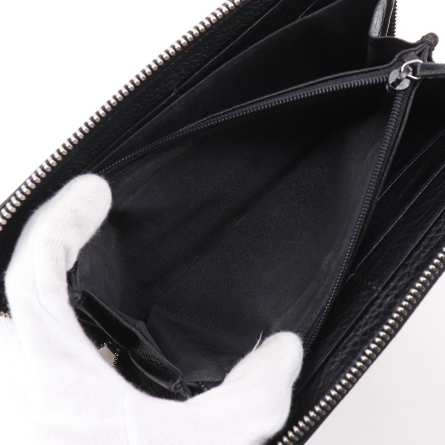 Gucci Black Leather Long Wallet (Bi-Fold) ( )
