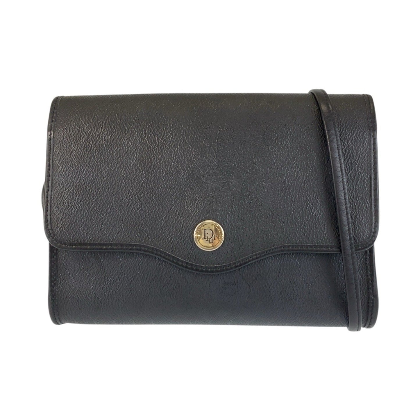 Christian Dior Black Pvc Leather Shoulder Bag ()