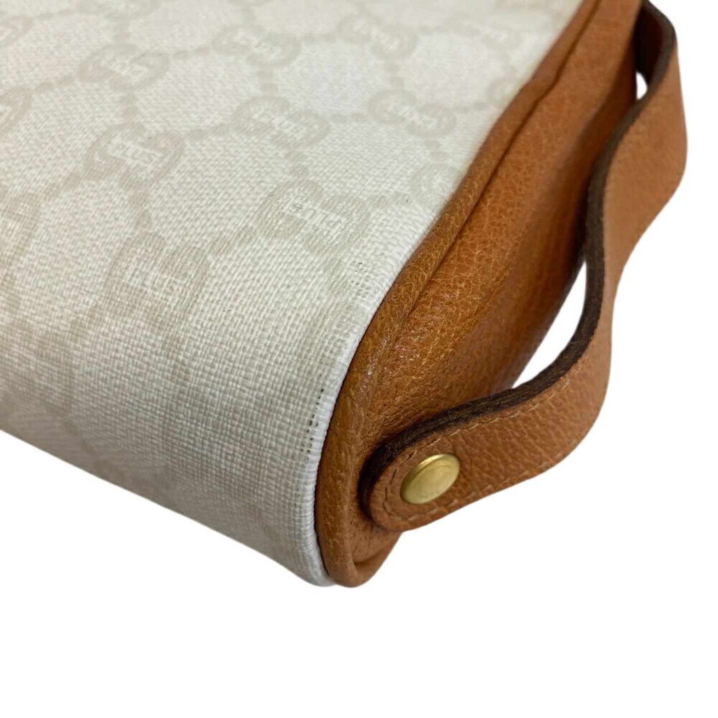 Gucci Gg Plus White Pvc Clutch Bag ( )